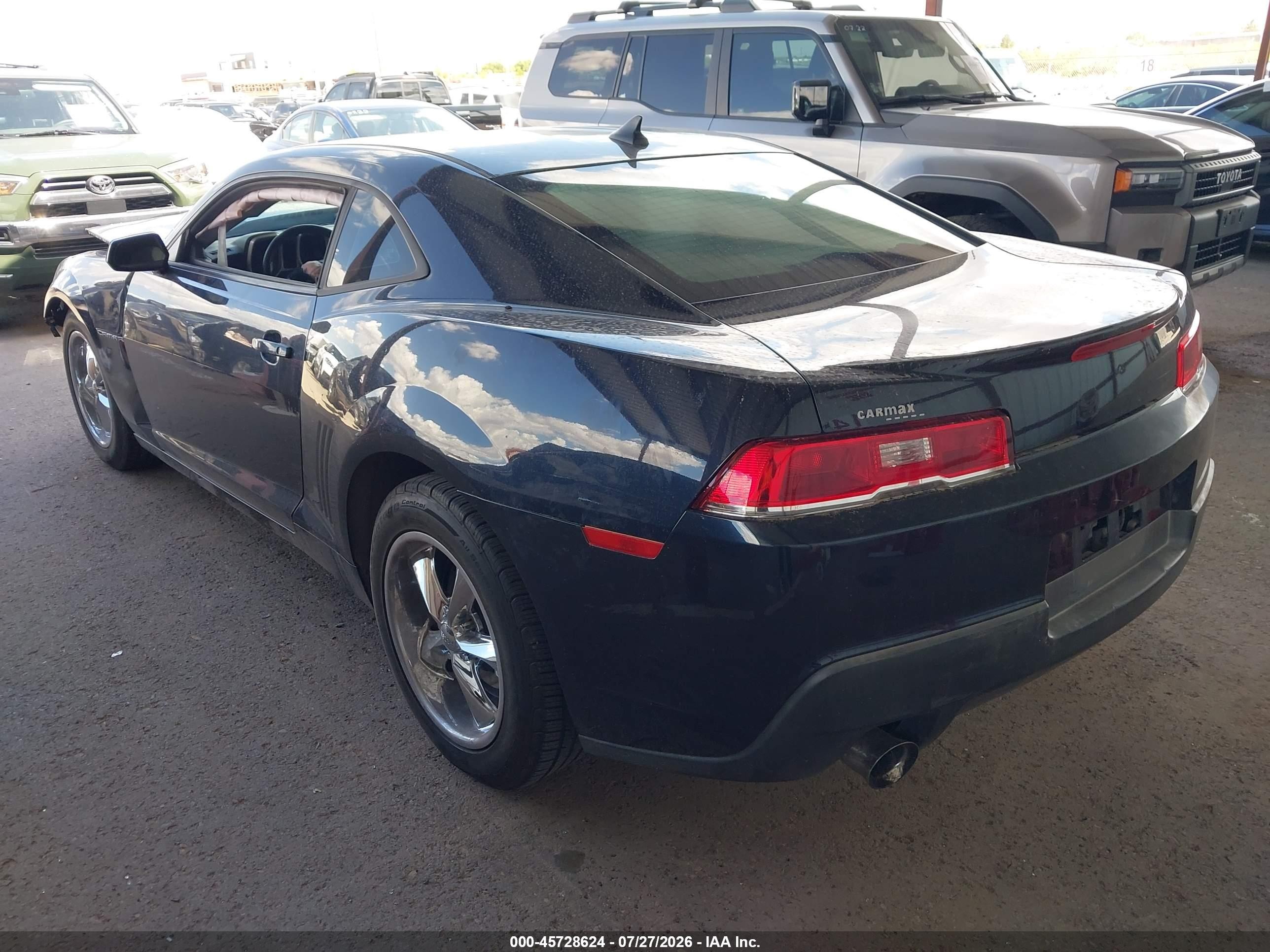 2014 Chevrolet Camaro 1lt Blue vin: 2G1FB1E30E9192510
