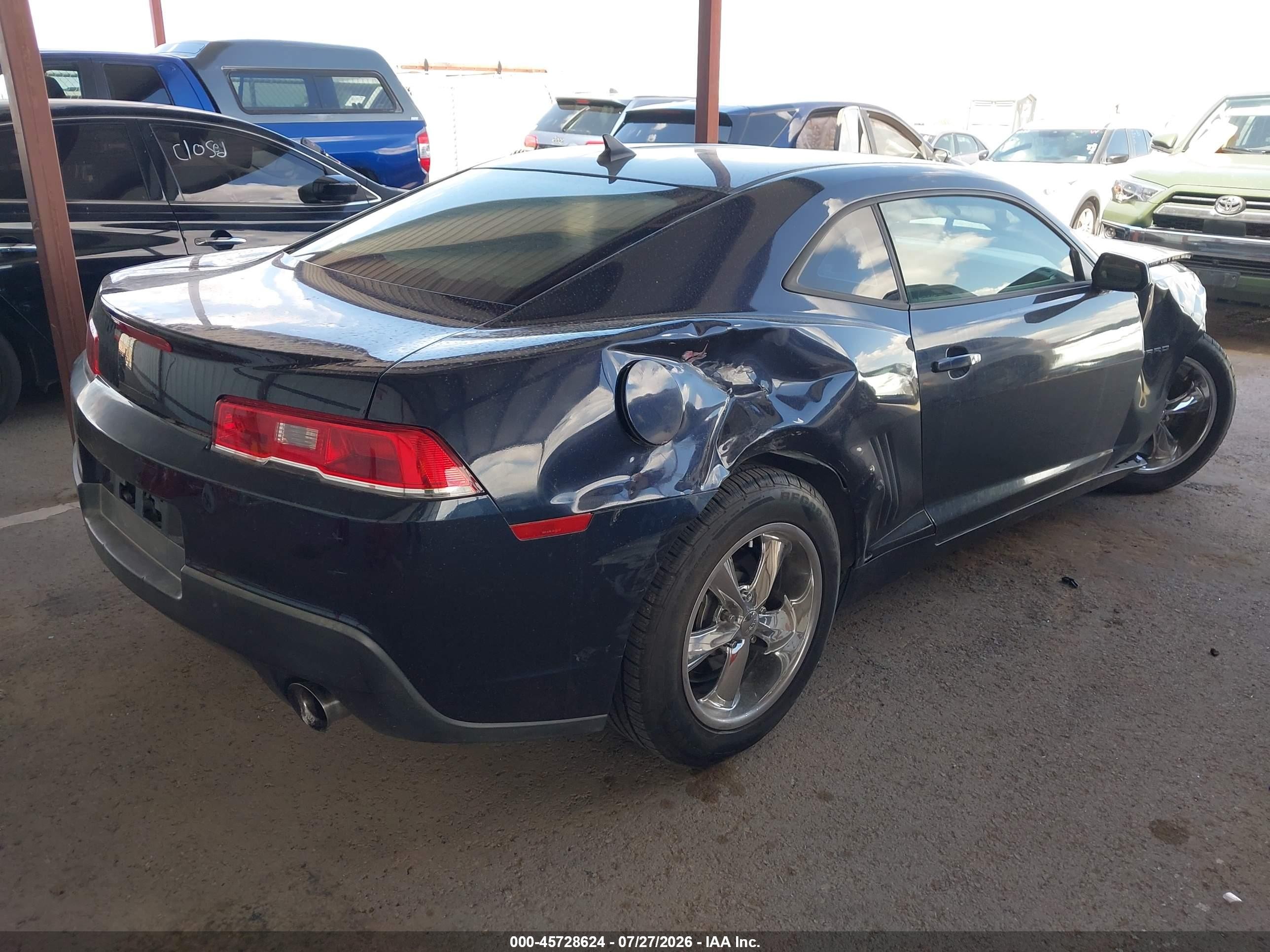 2014 Chevrolet Camaro 1lt Blue vin: 2G1FB1E30E9192510