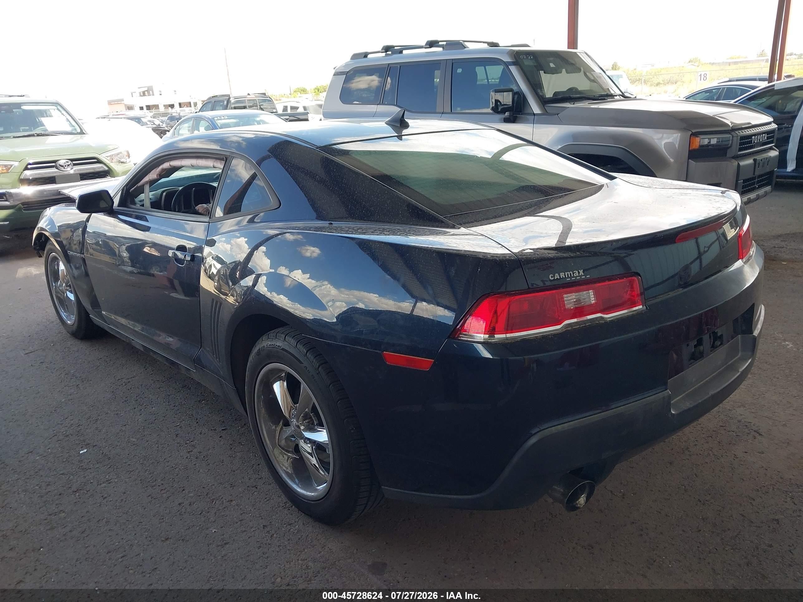 2014 Chevrolet Camaro 1lt Blue vin: 2G1FB1E30E9192510