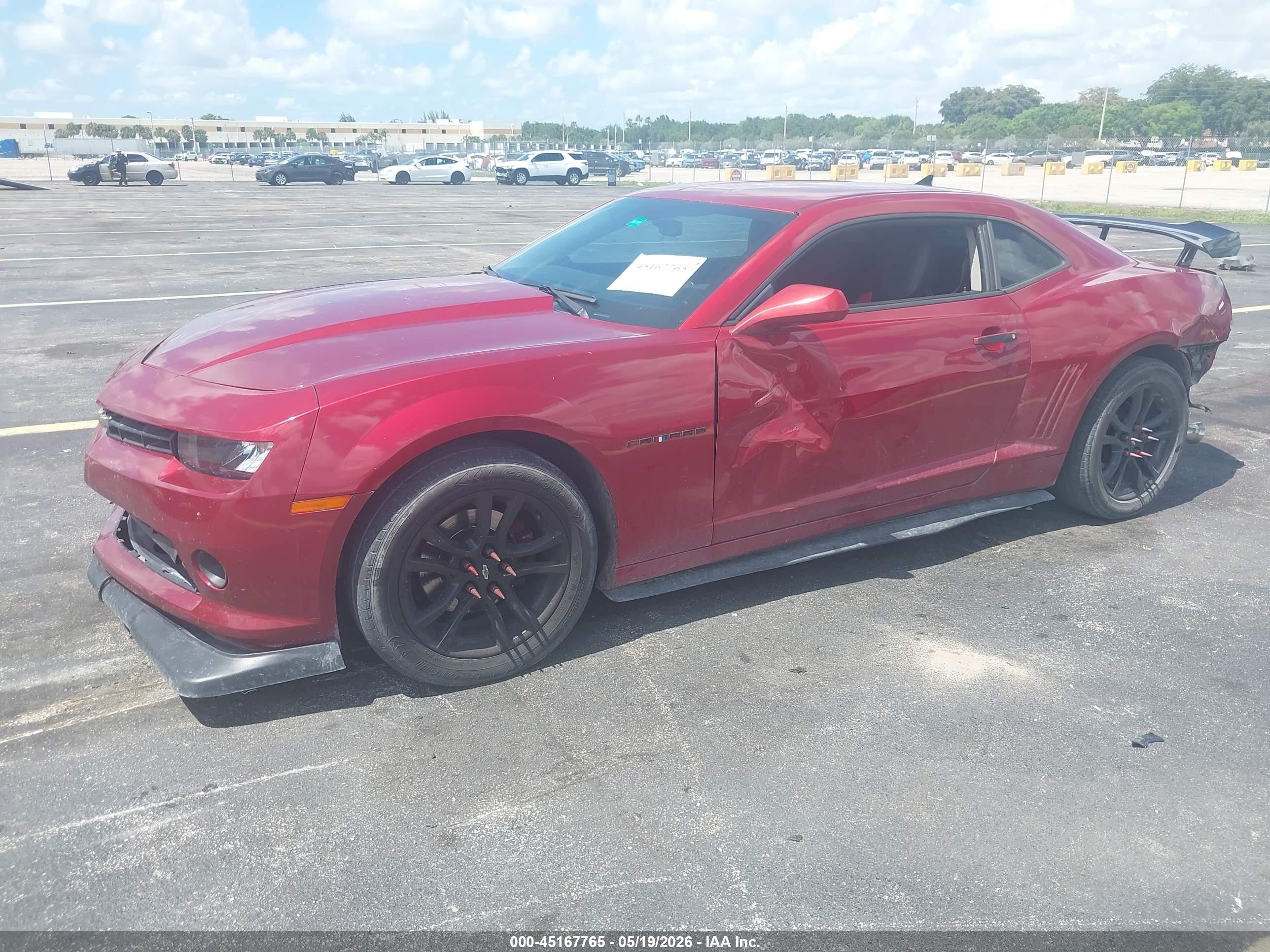 2015 Chevrolet Camaro 2ls Red vin: 2G1FB1E30F9158651
