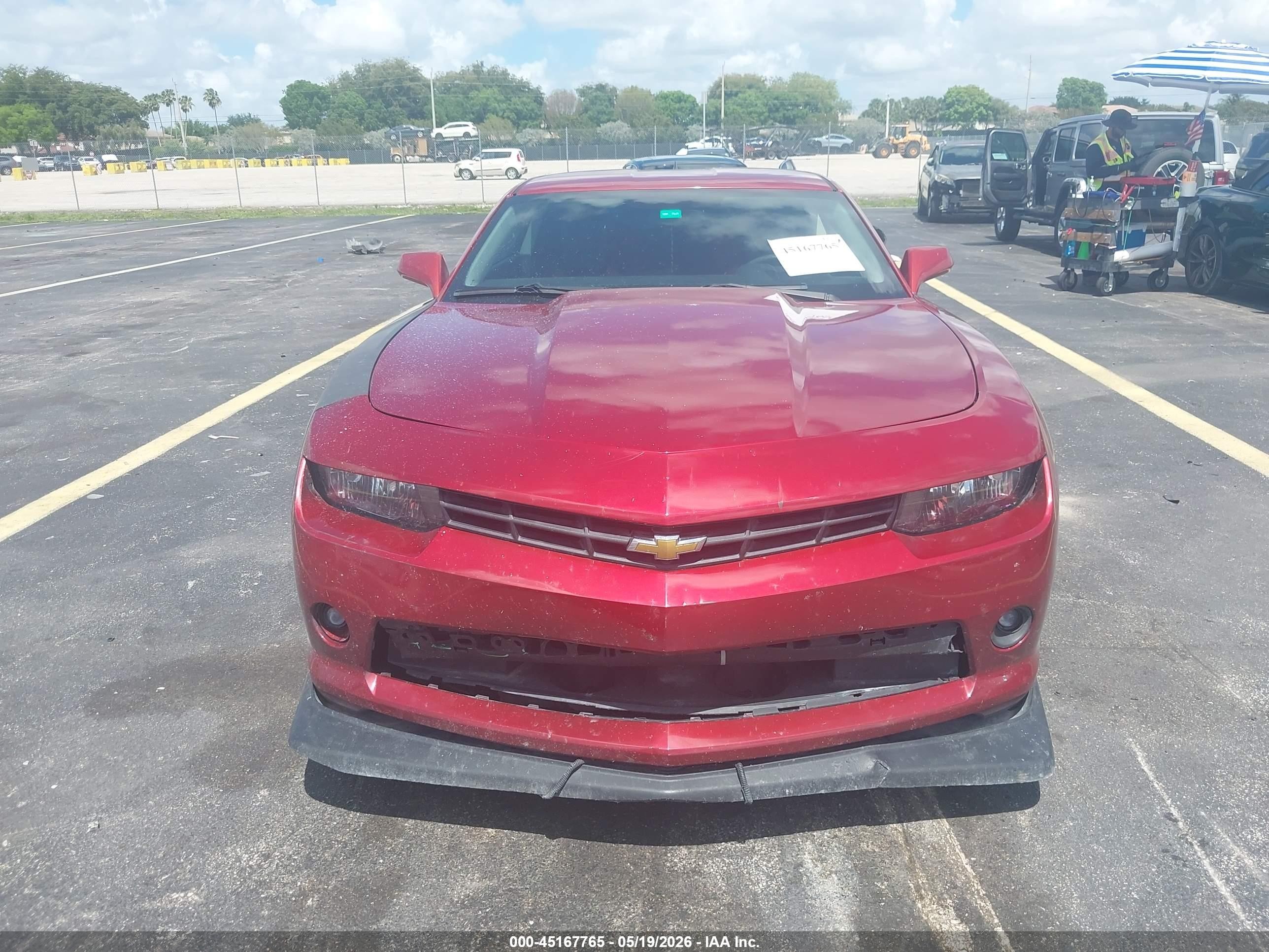 2015 Chevrolet Camaro 2ls Red vin: 2G1FB1E30F9158651