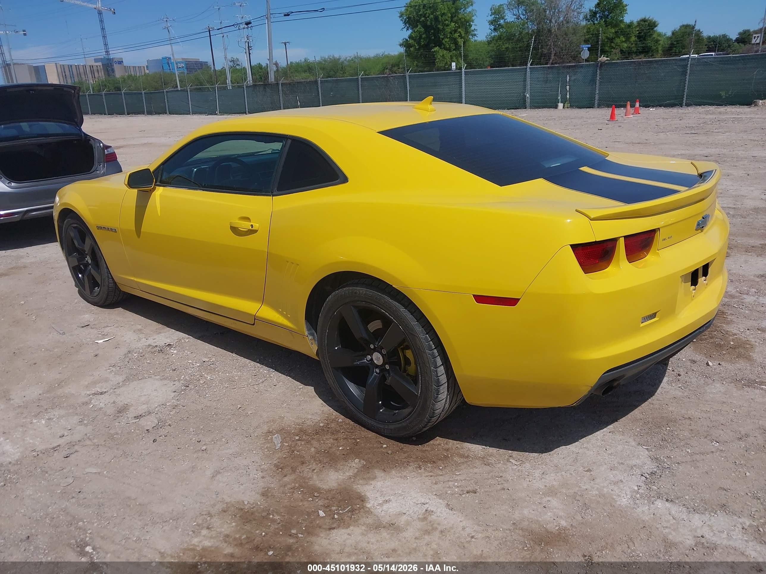 2012 Chevrolet Camaro 1lt Yellow vin: 2G1FB1E31C9103119