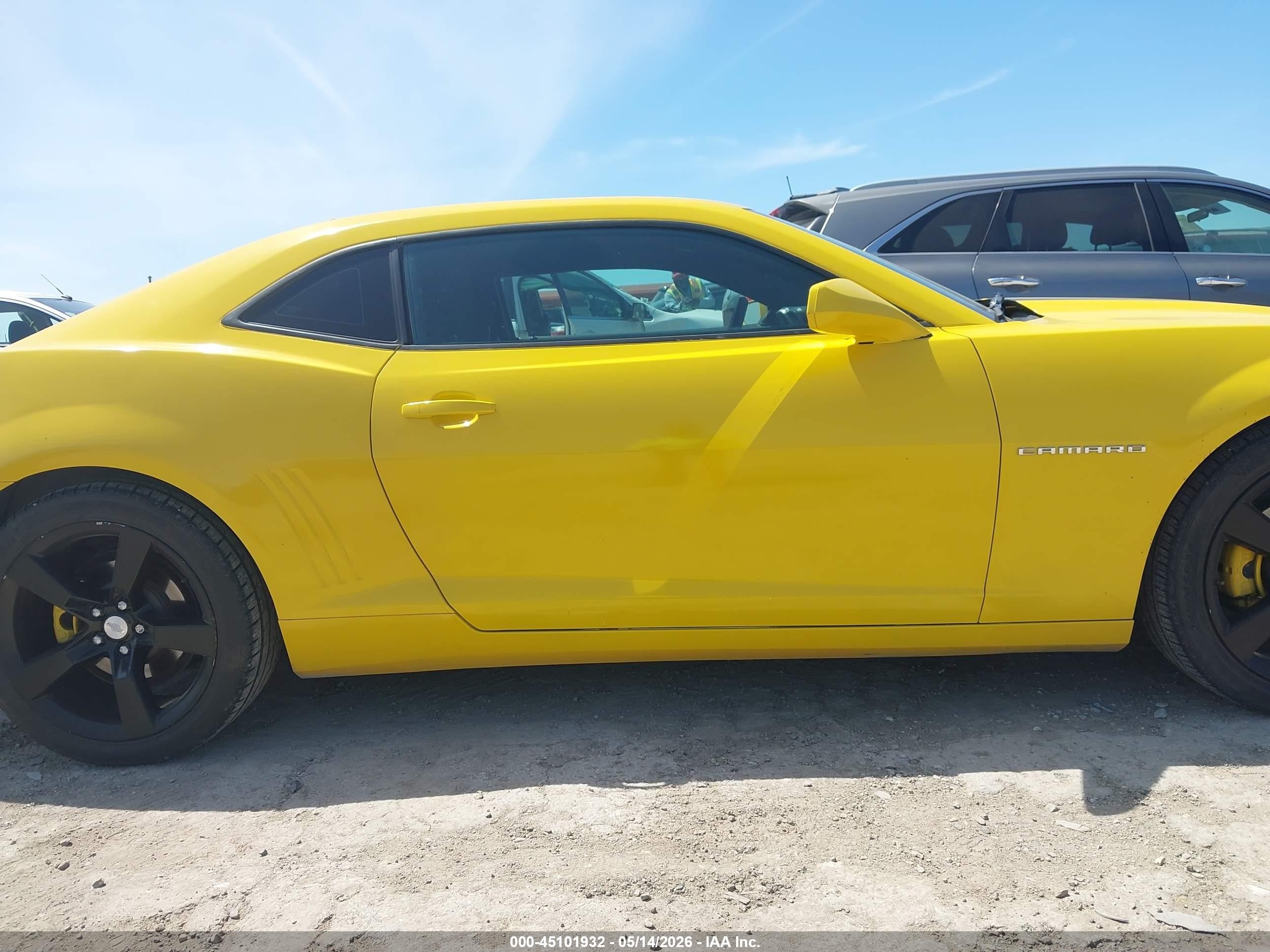 2012 Chevrolet Camaro 1lt Yellow vin: 2G1FB1E31C9103119