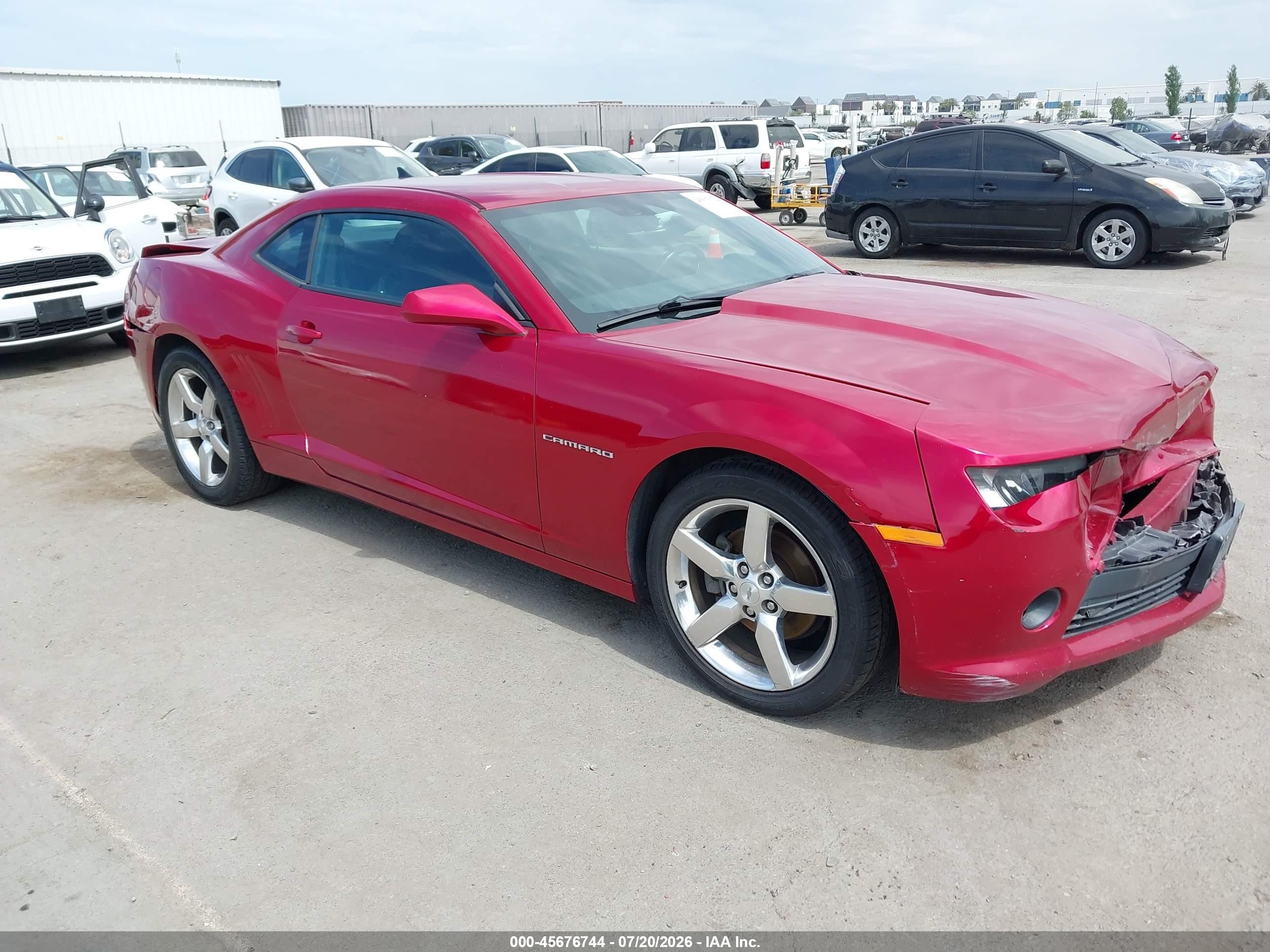 2014 Chevrolet Camaro 1lt Red vin: 2G1FB1E31E9249040