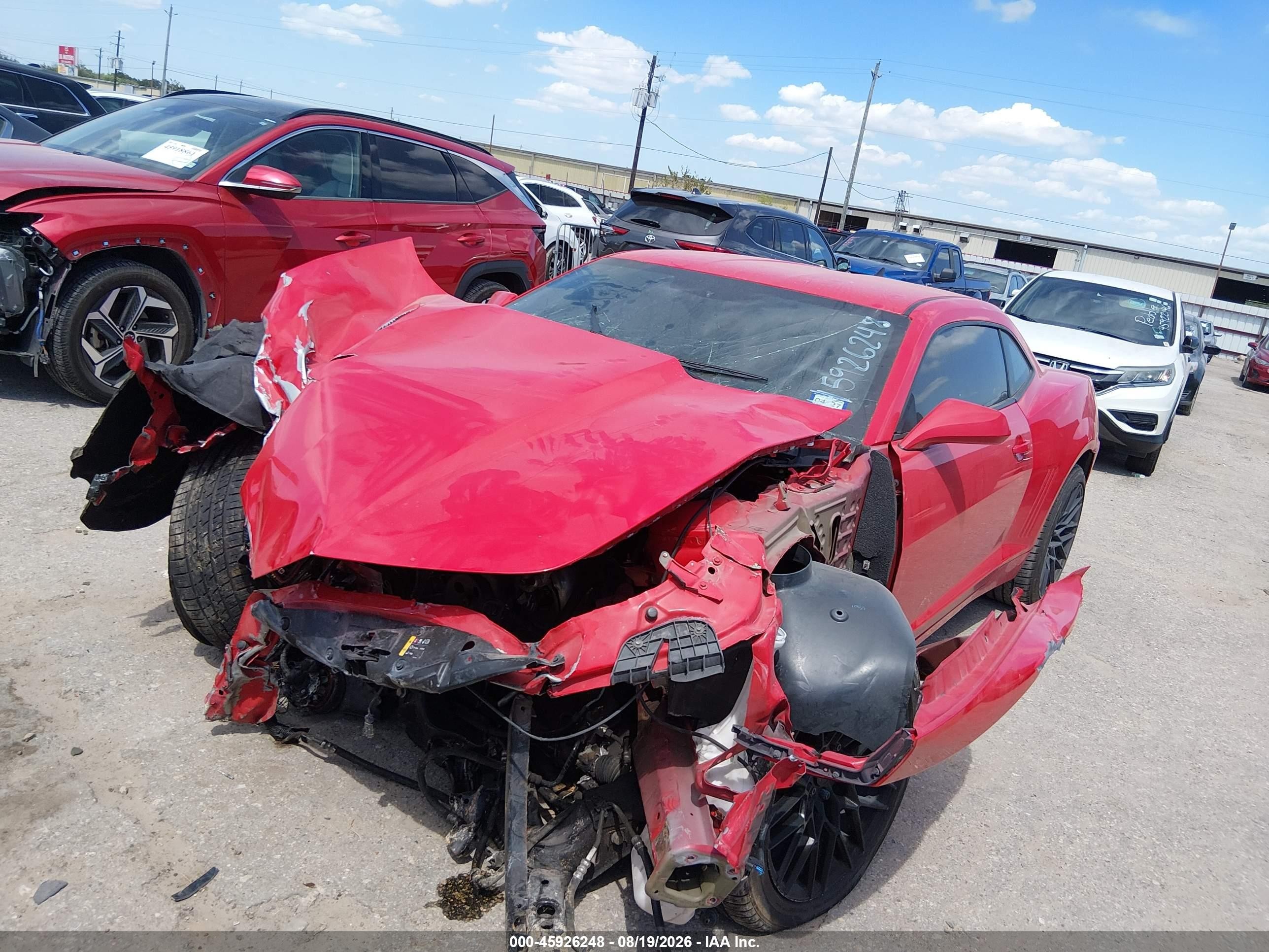 2015 Chevrolet Camaro 2ls Red vin: 2G1FB1E31F9198222