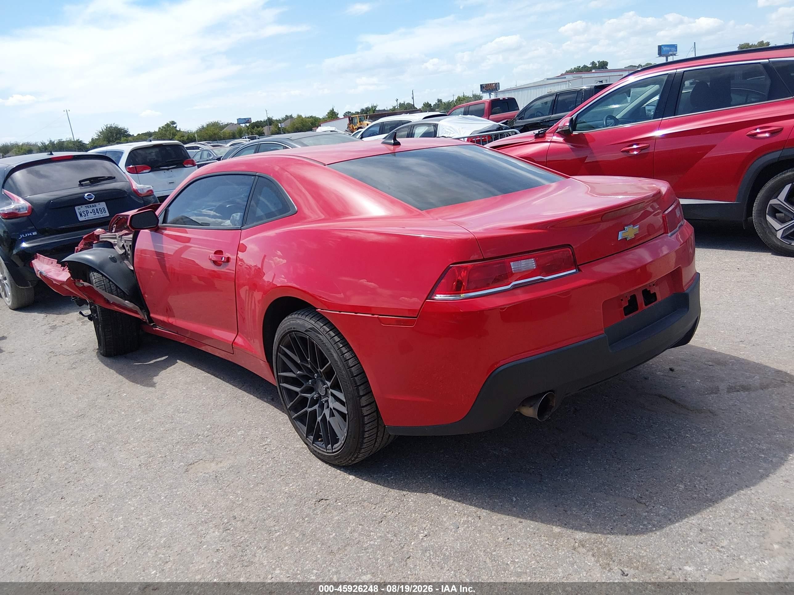 2015 Chevrolet Camaro 2ls Red vin: 2G1FB1E31F9198222