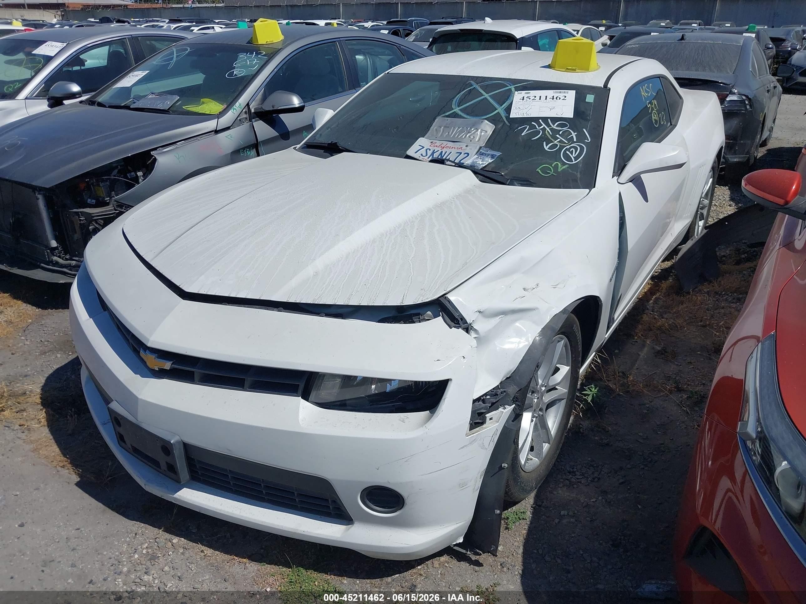 2015 Chevrolet Camaro 2ls White vin: 2G1FB1E31F9284209