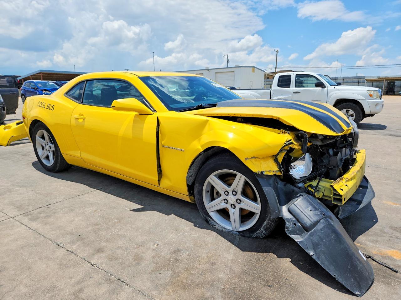 2012 Chevrolet Camaro Lt Yellow vin: 2G1FB1E32C9174894