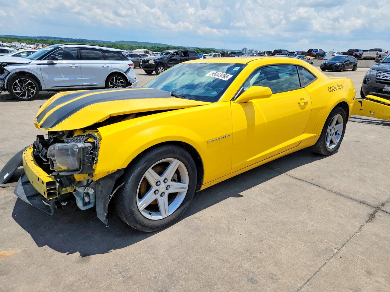 2012 Chevrolet Camaro Lt Yellow vin: 2G1FB1E32C9174894