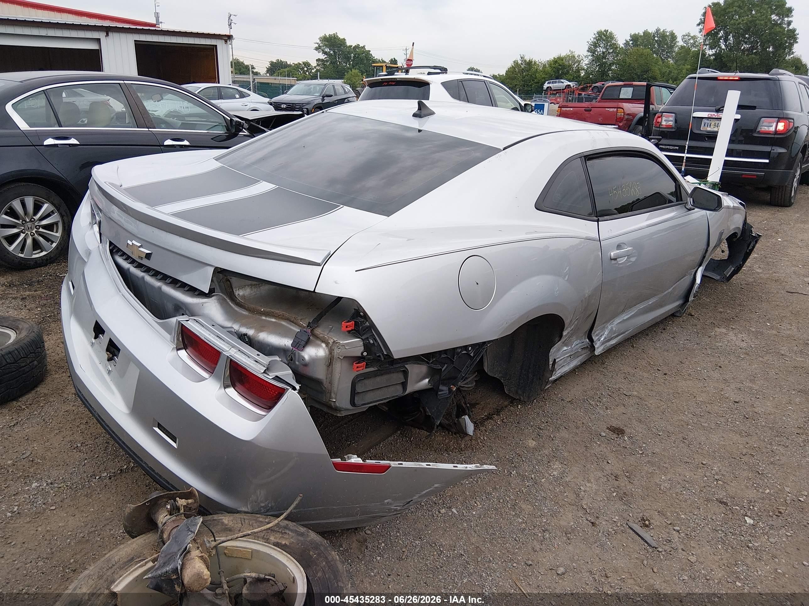 2013 Chevrolet Camaro 1lt Silver vin: 2G1FB1E32D9105849