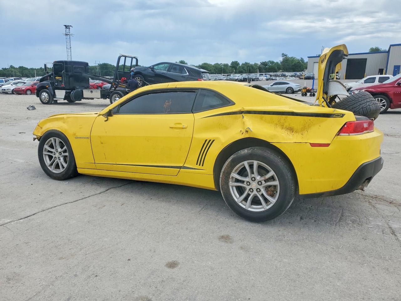2015 Chevrolet Camaro Ls Yellow vin: 2G1FB1E32F9152012
