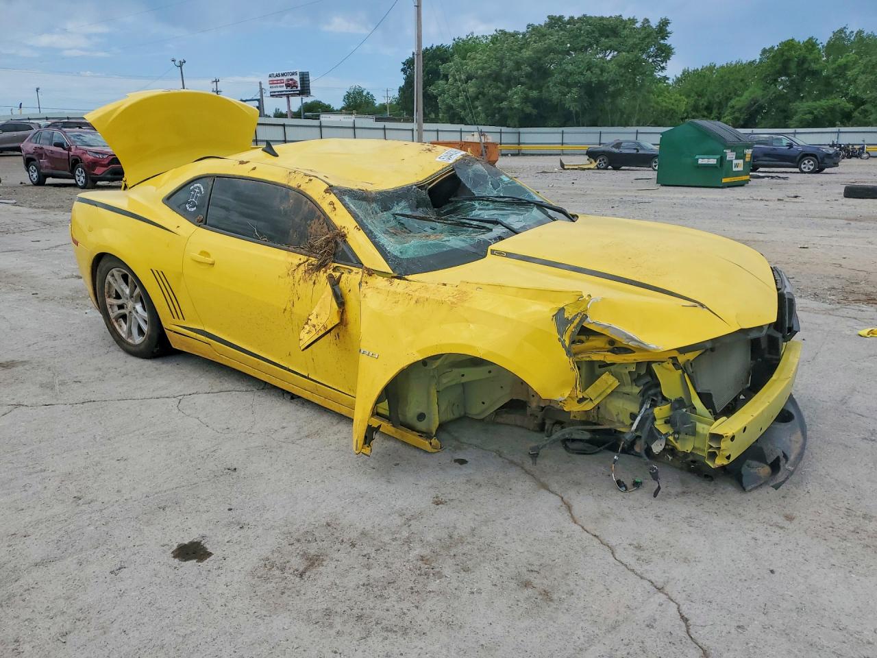 2015 Chevrolet Camaro Ls Yellow vin: 2G1FB1E32F9152012