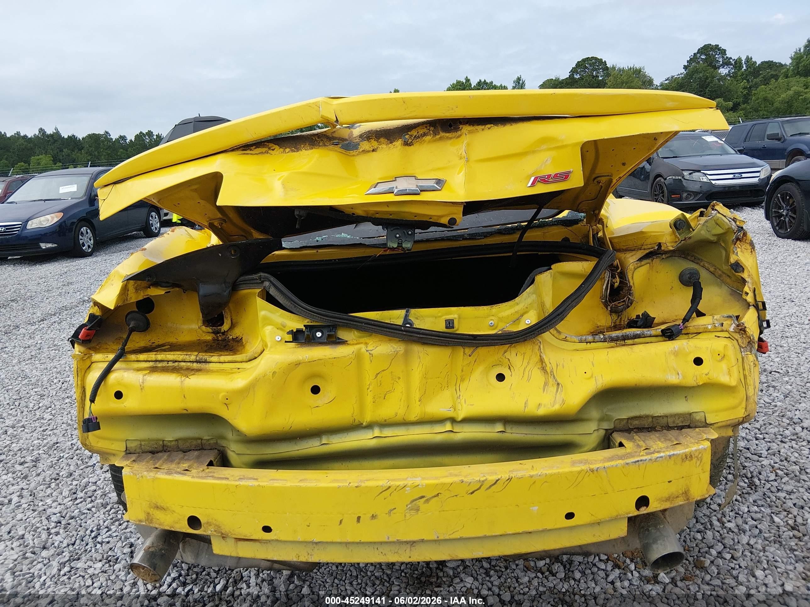2012 Chevrolet Camaro 1lt Yellow vin: 2G1FB1E33C9114851