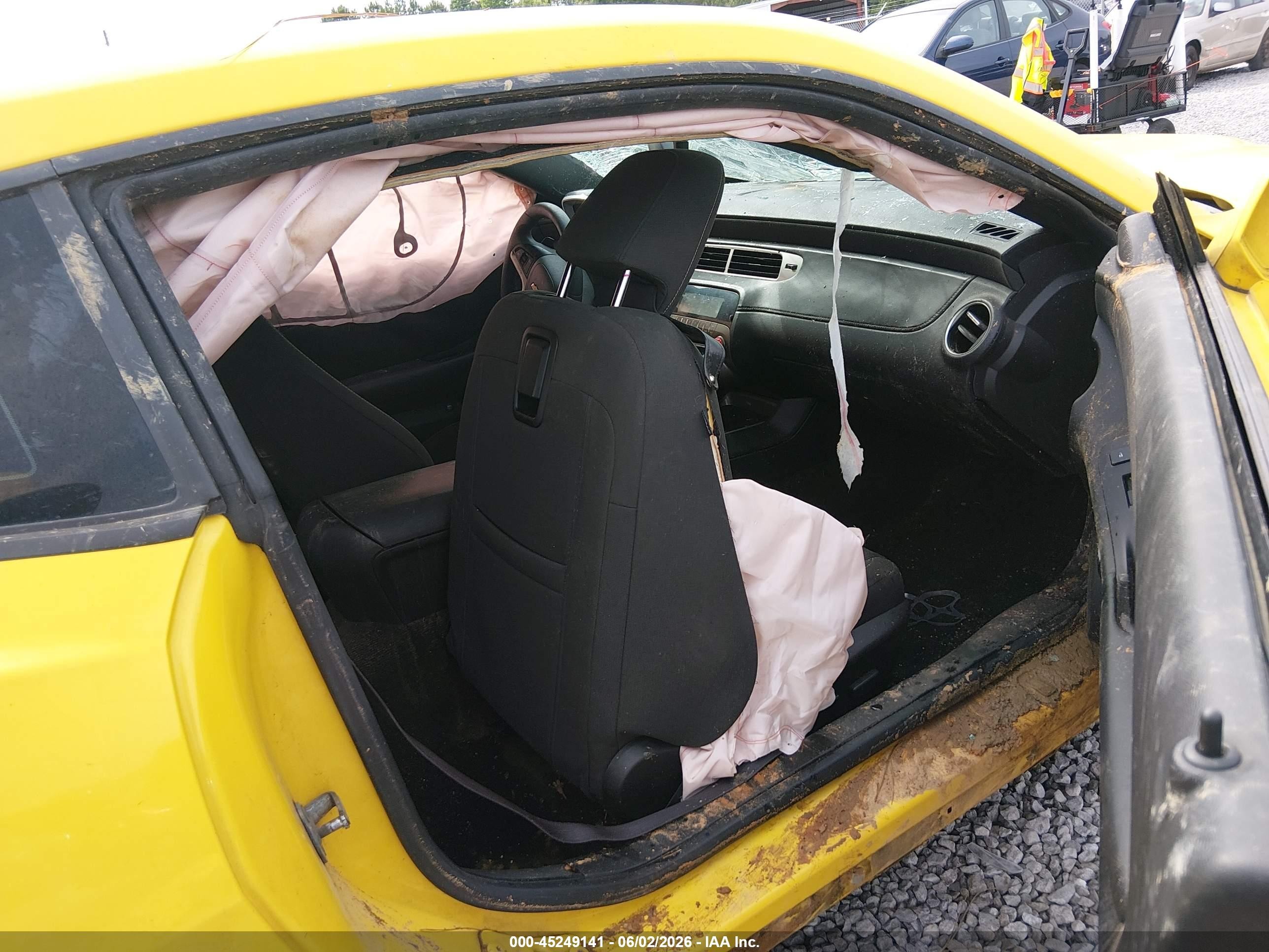 2012 Chevrolet Camaro 1lt Yellow vin: 2G1FB1E33C9114851
