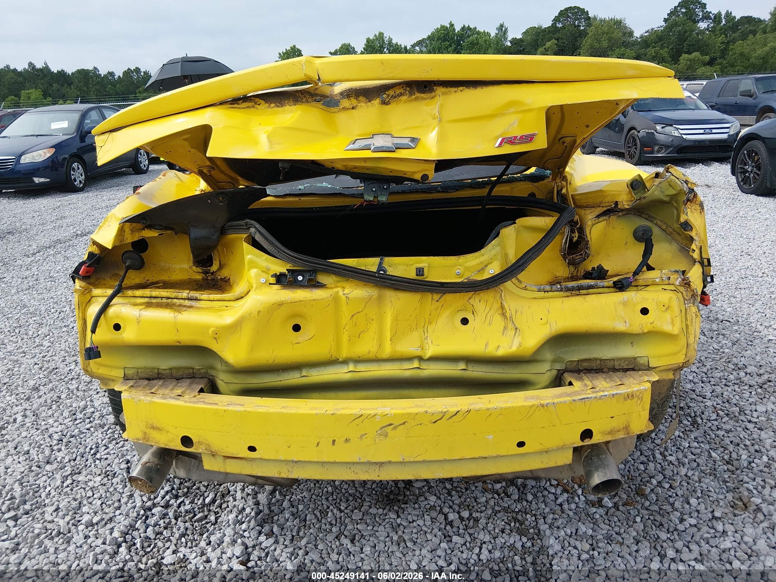 2012 Chevrolet Camaro 1lt Yellow vin: 2G1FB1E33C9114851