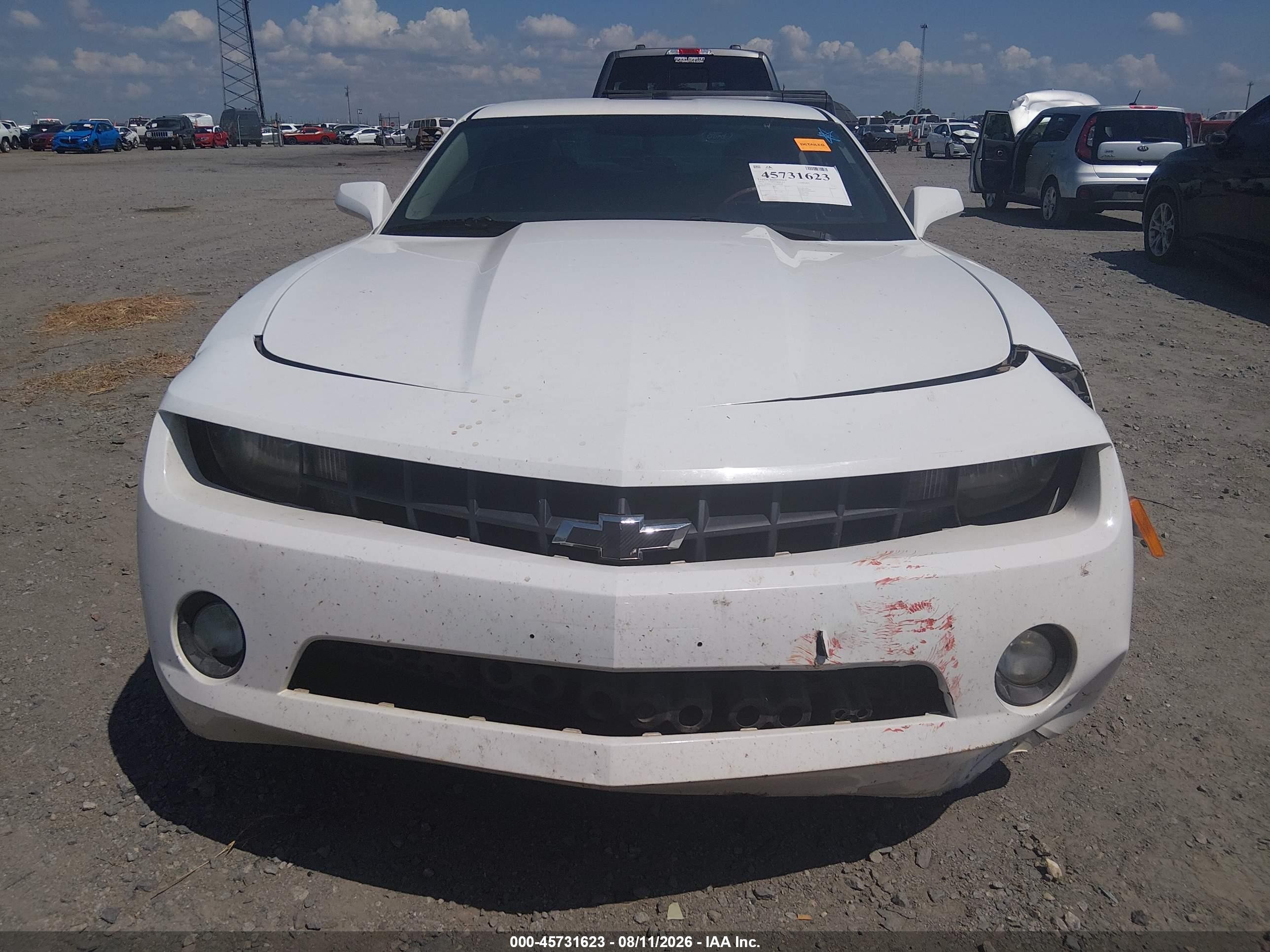 2012 Chevrolet Camaro 1lt White vin: 2G1FB1E33C9198248