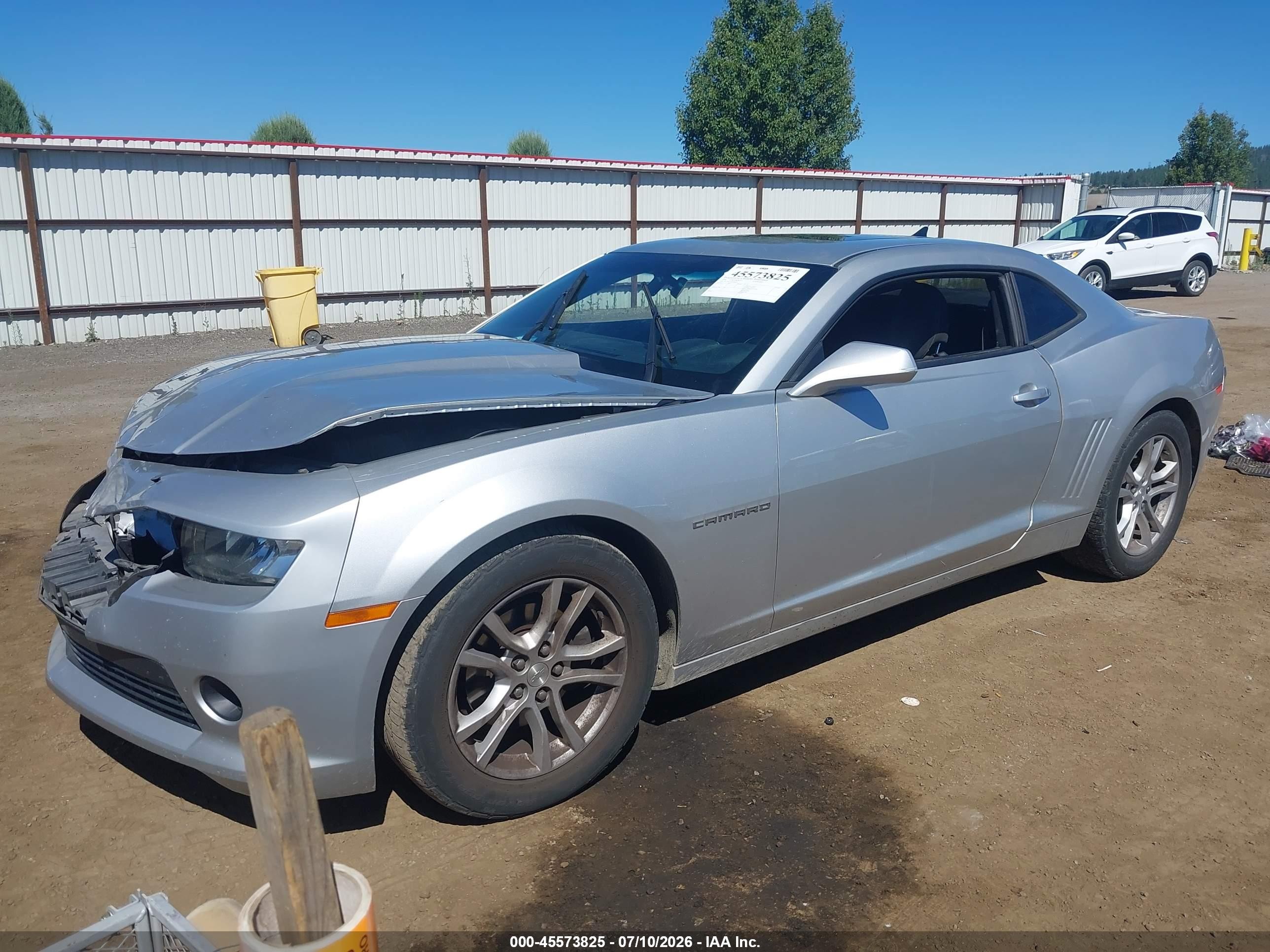 2014 Chevrolet Camaro 1lt Silver vin: 2G1FB1E33E9308315