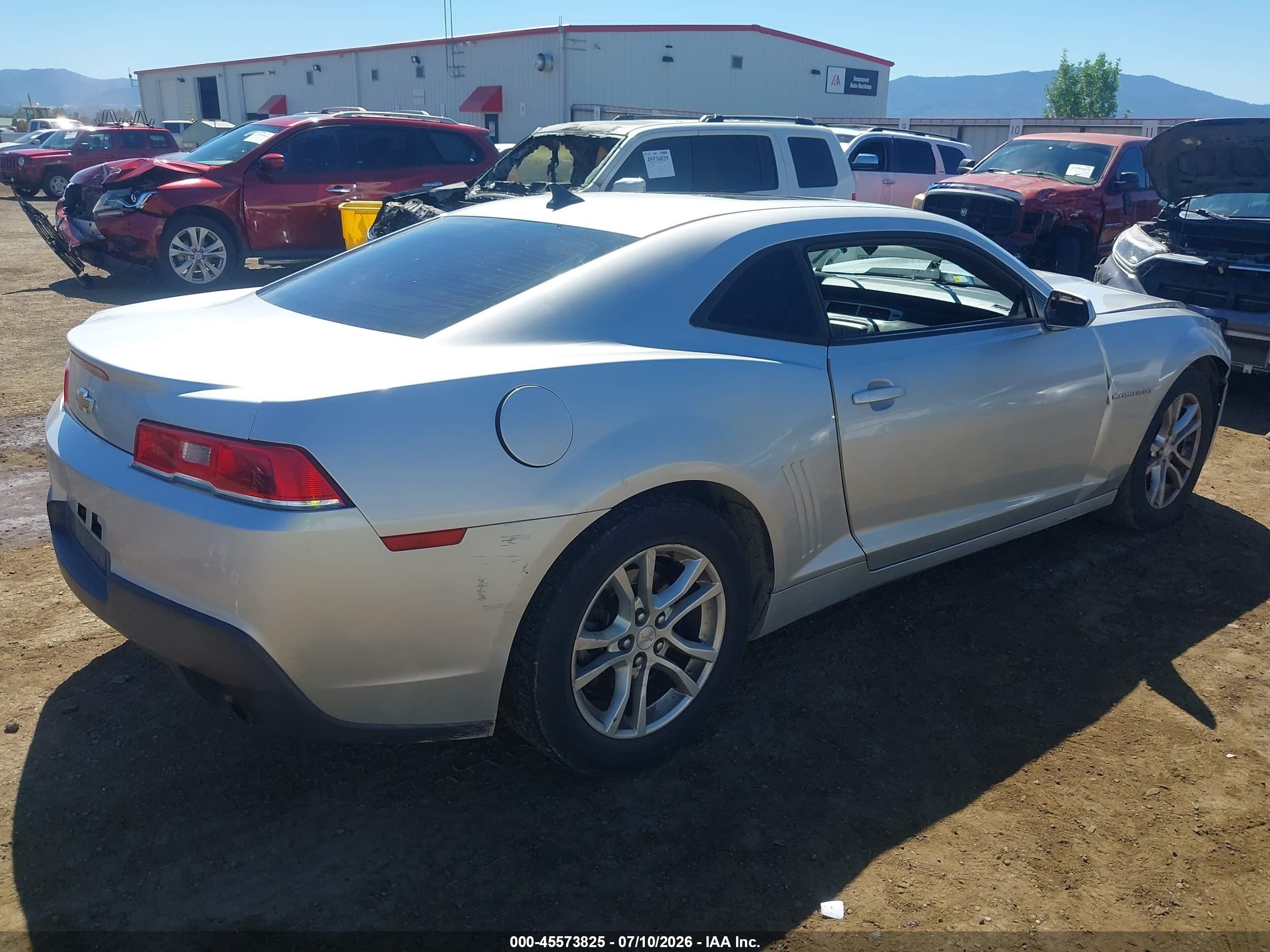 2014 Chevrolet Camaro 1lt Silver vin: 2G1FB1E33E9308315