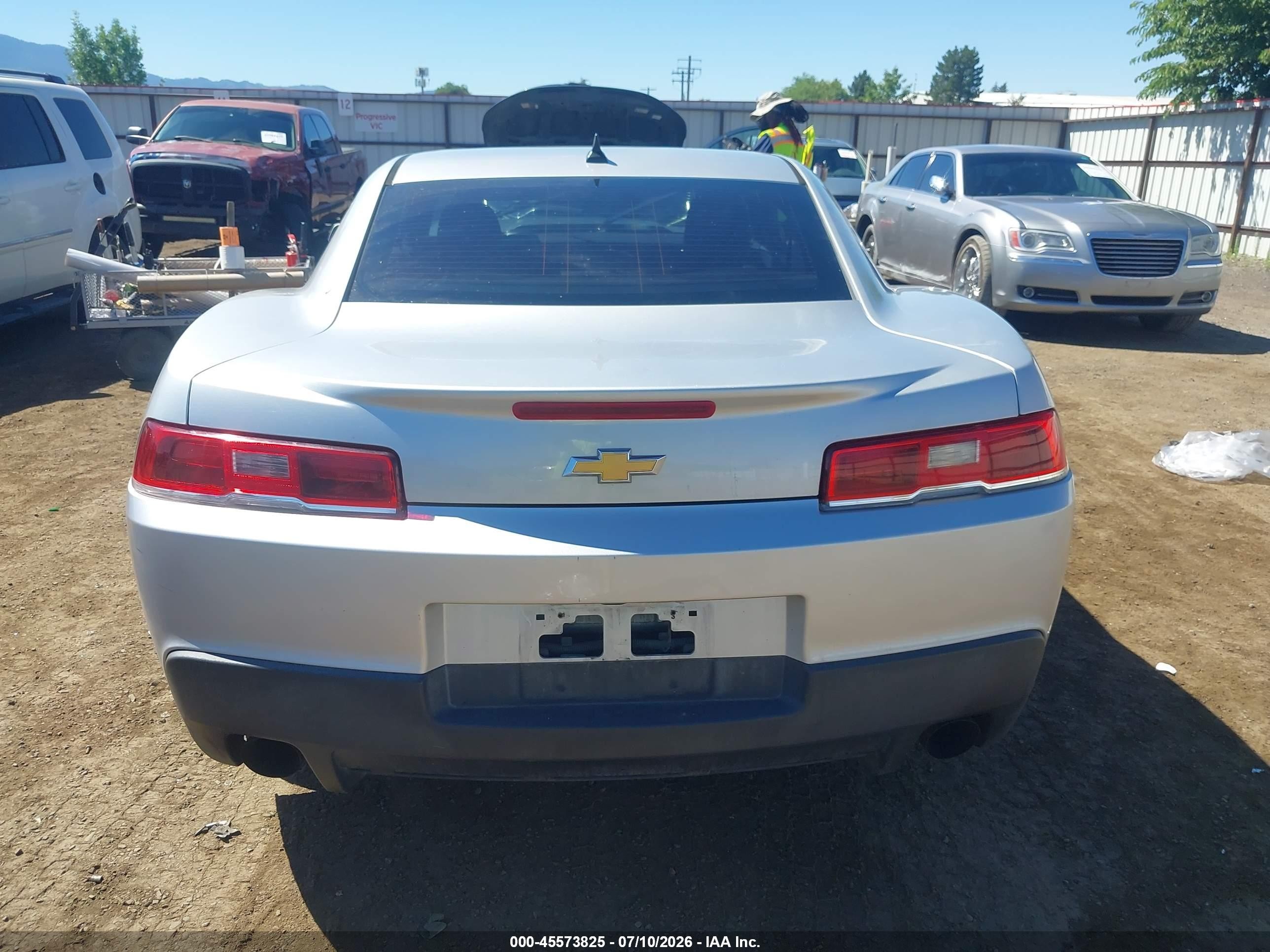 2014 Chevrolet Camaro 1lt Silver vin: 2G1FB1E33E9308315