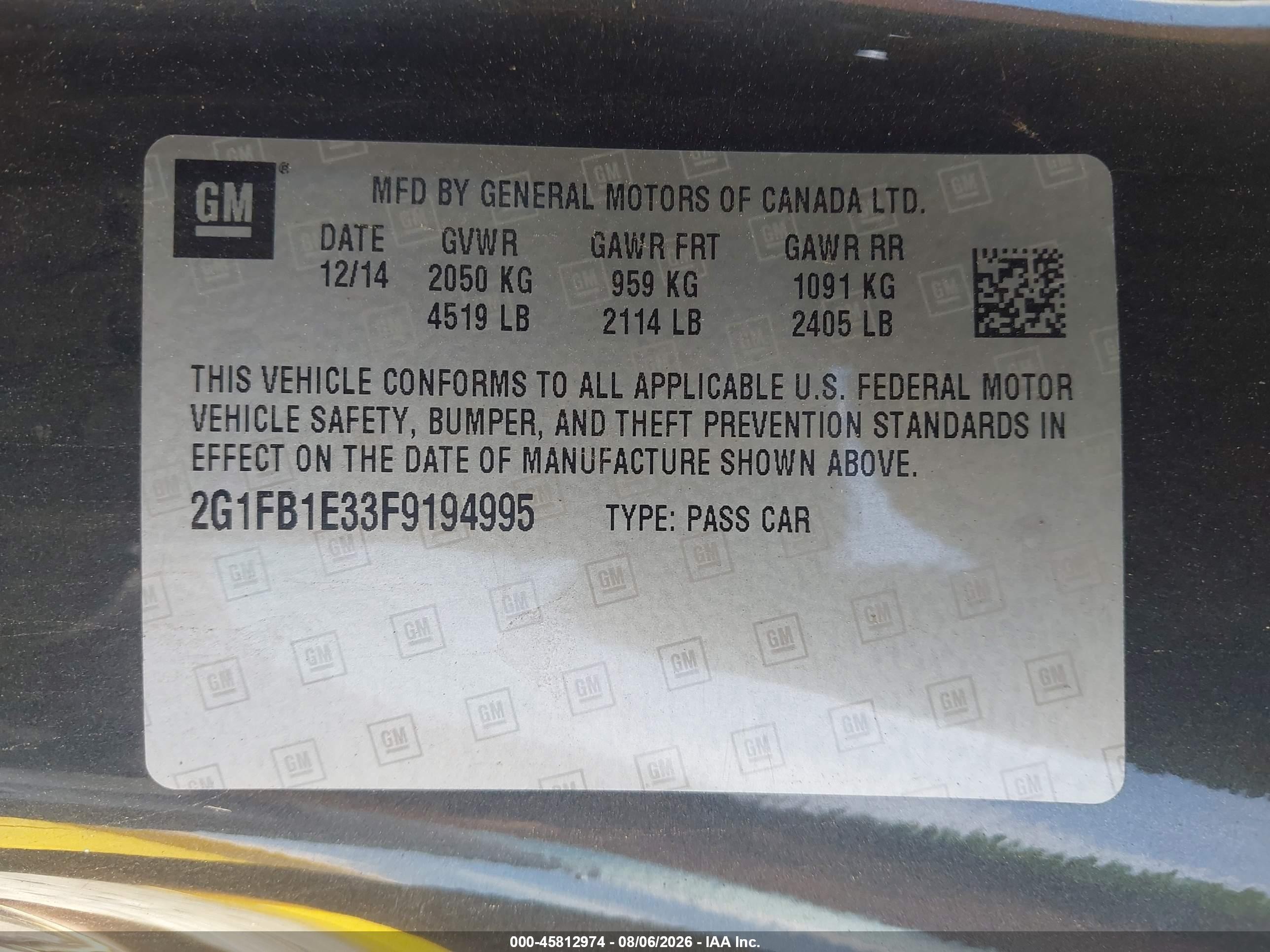 2015 Chevrolet Camaro 2ls Gray vin: 2G1FB1E33F9194995