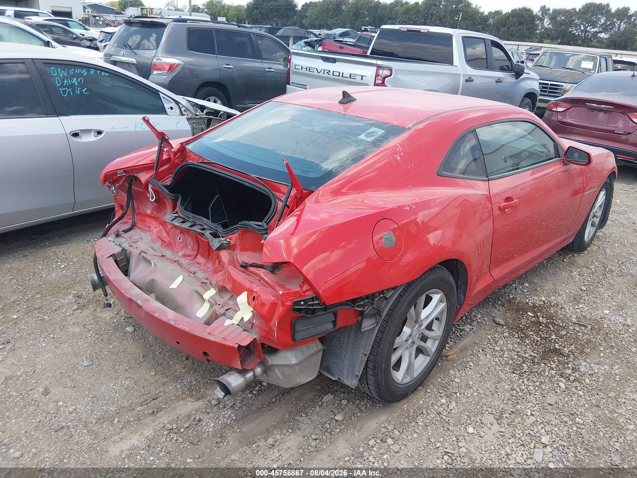 2015 Chevrolet Camaro 2ls Red vin: 2G1FB1E33F9301799