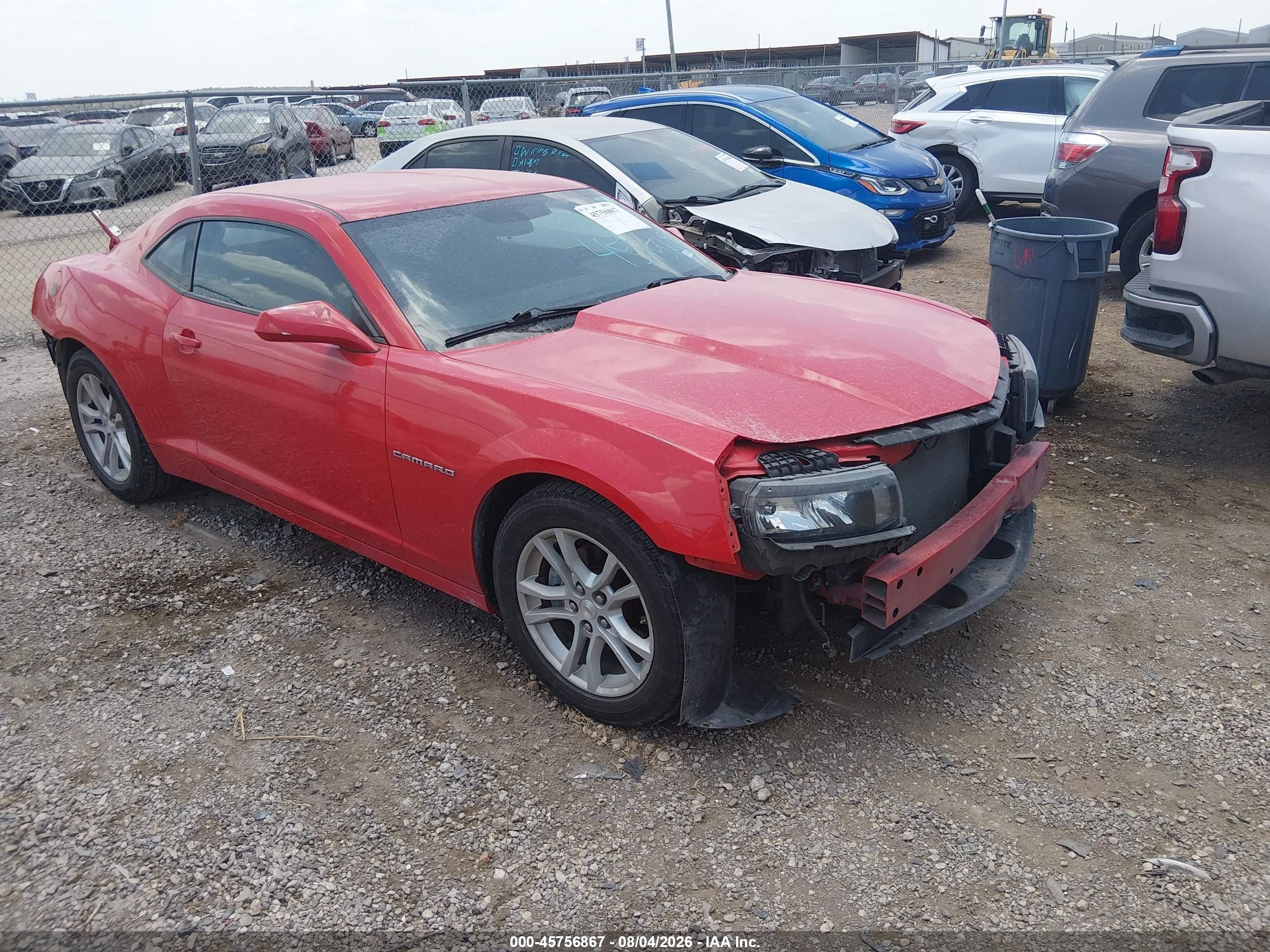2015 Chevrolet Camaro 2ls Red vin: 2G1FB1E33F9301799