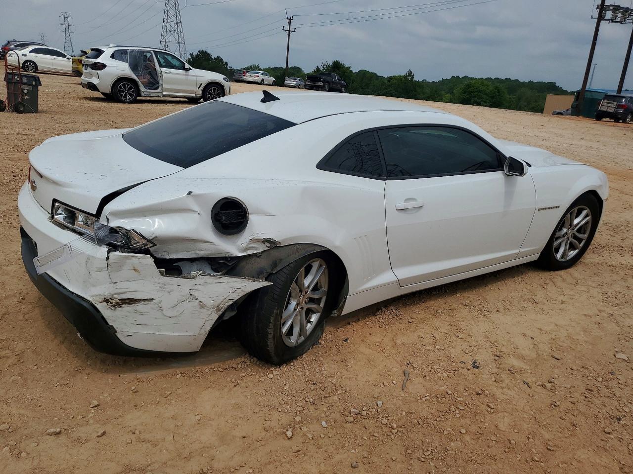 2015 Chevrolet Camaro Ls White vin: 2G1FB1E33F9307408