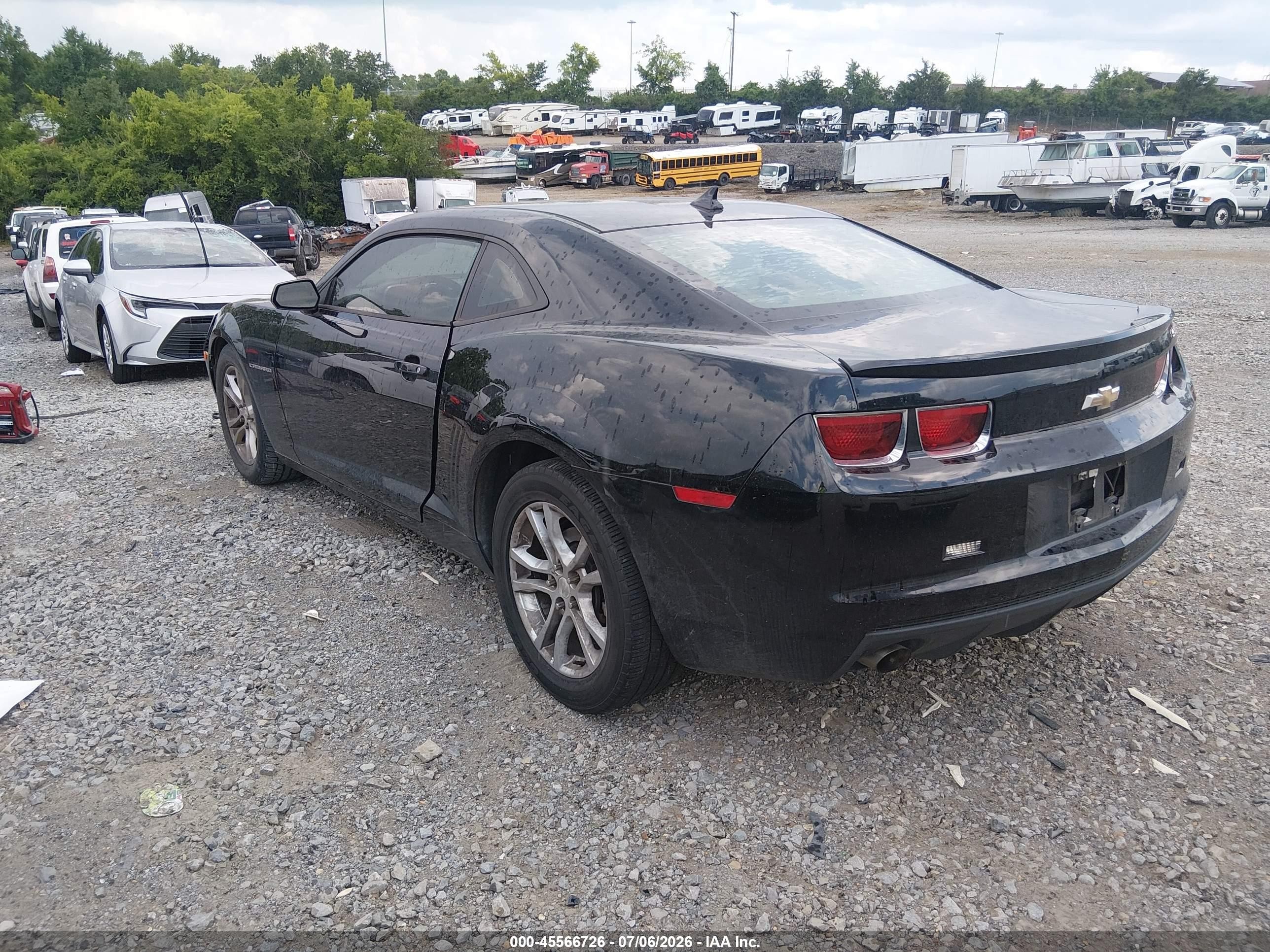 2012 Chevrolet Camaro 1lt Black vin: 2G1FB1E34C9106953