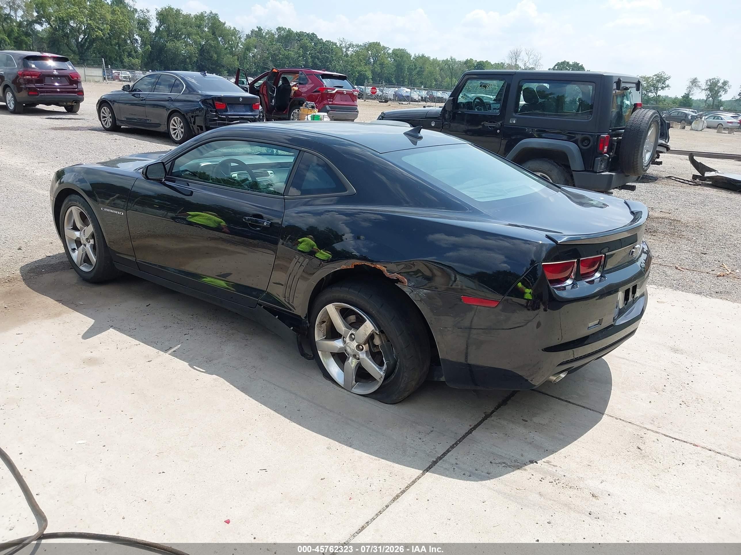 2012 Chevrolet Camaro 1lt Black vin: 2G1FB1E34C9158471