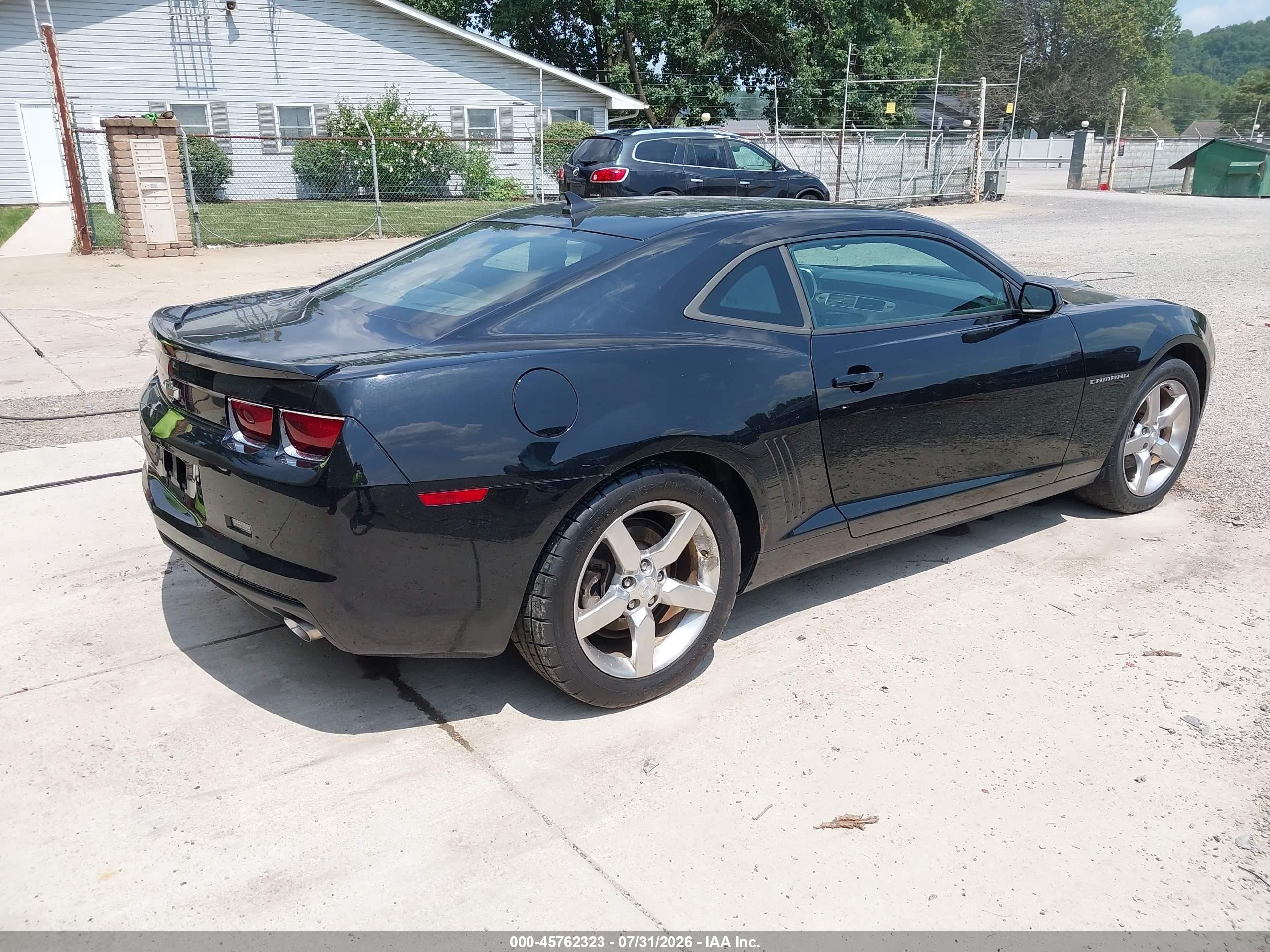 2012 Chevrolet Camaro 1lt Black vin: 2G1FB1E34C9158471