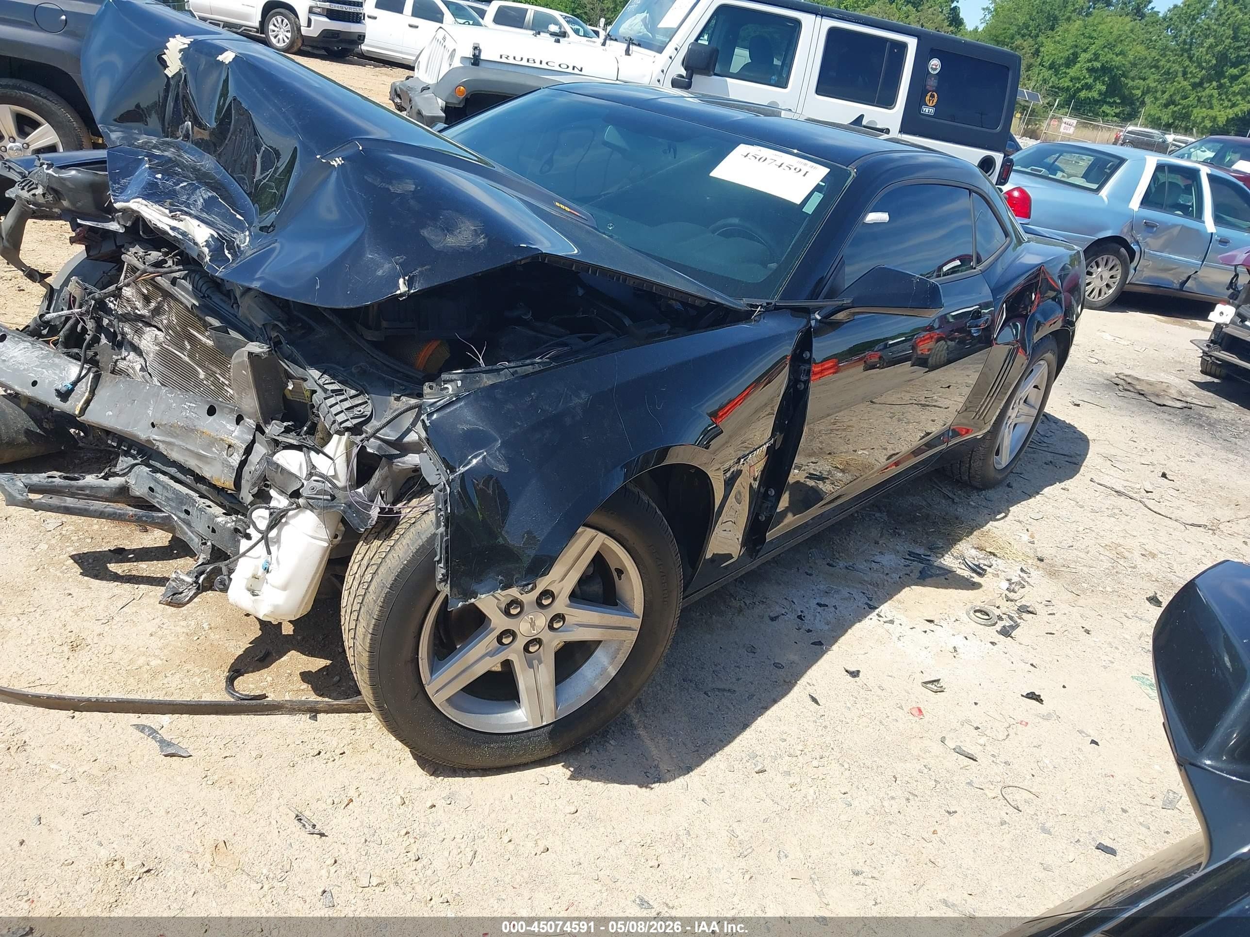 2012 Chevrolet Camaro 1lt Black vin: 2G1FB1E34C9186674