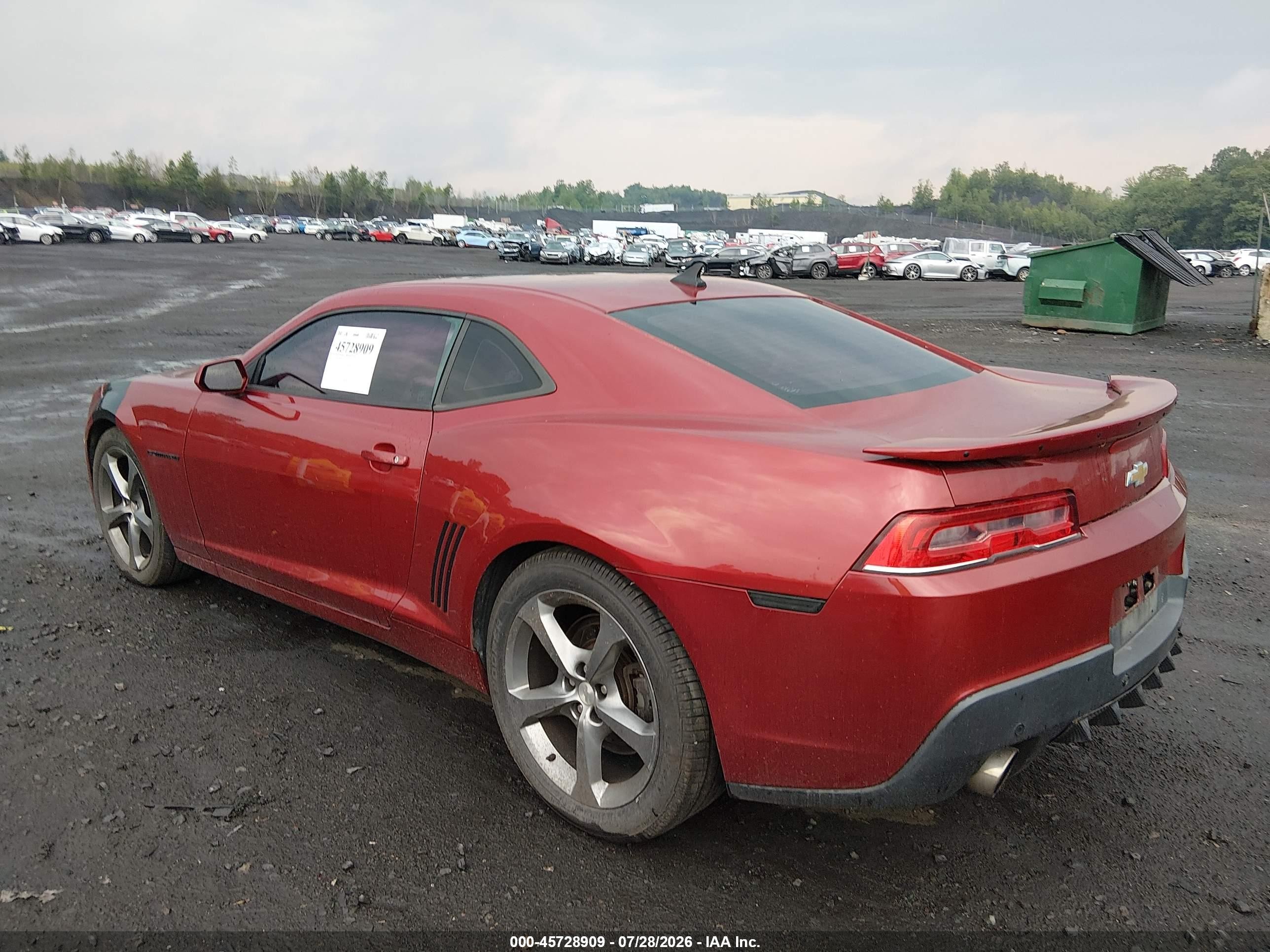 2014 Chevrolet Camaro 1lt Red vin: 2G1FB1E34E9308789