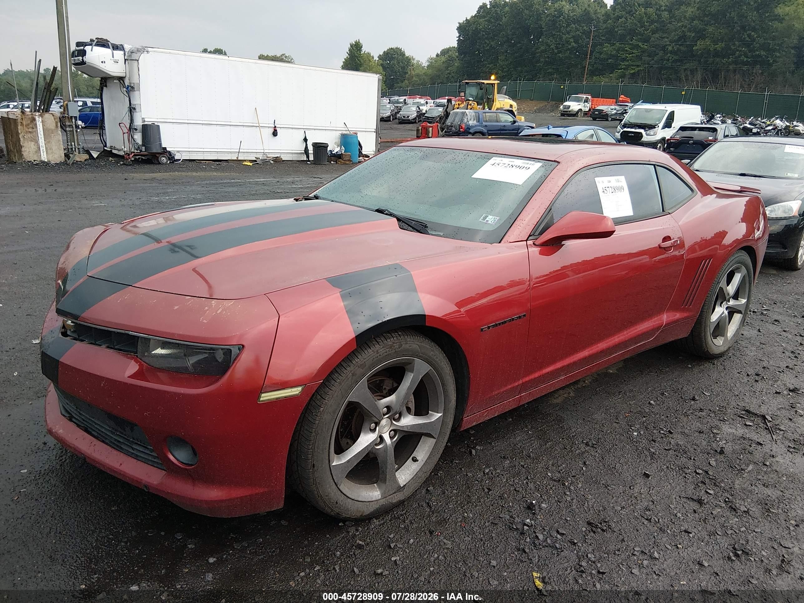 2014 Chevrolet Camaro 1lt Red vin: 2G1FB1E34E9308789