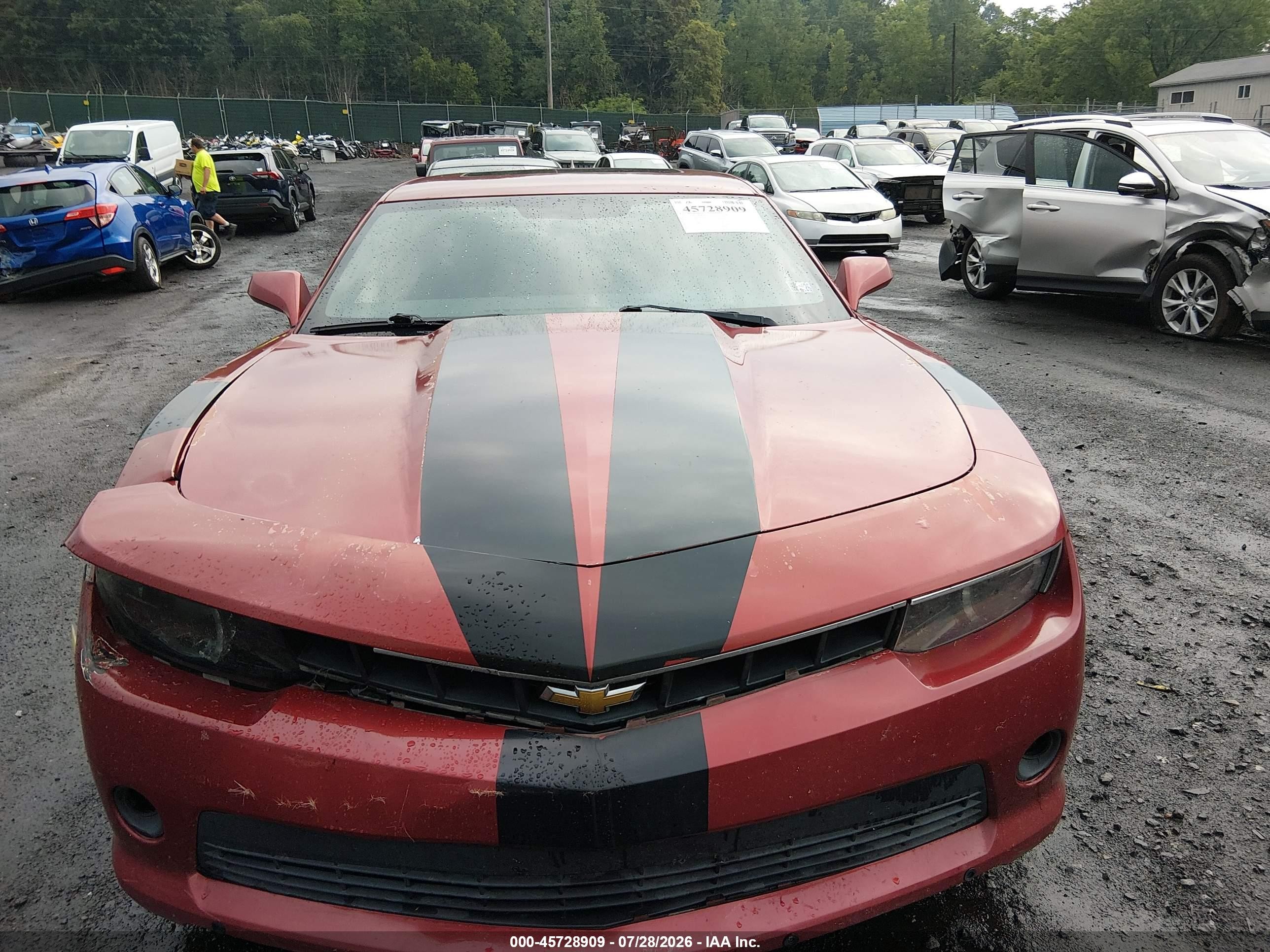 2014 Chevrolet Camaro 1lt Red vin: 2G1FB1E34E9308789