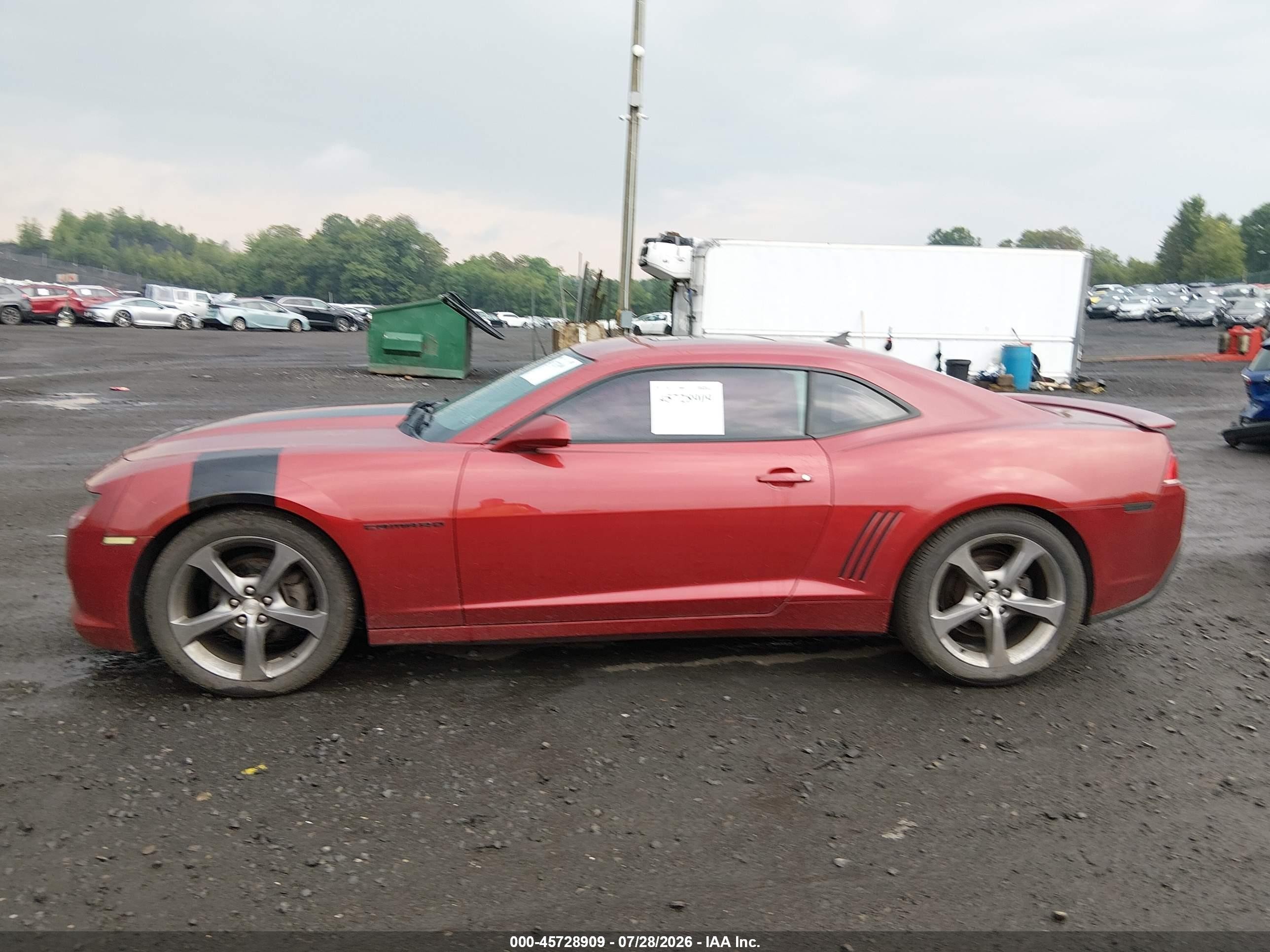 2014 Chevrolet Camaro 1lt Red vin: 2G1FB1E34E9308789