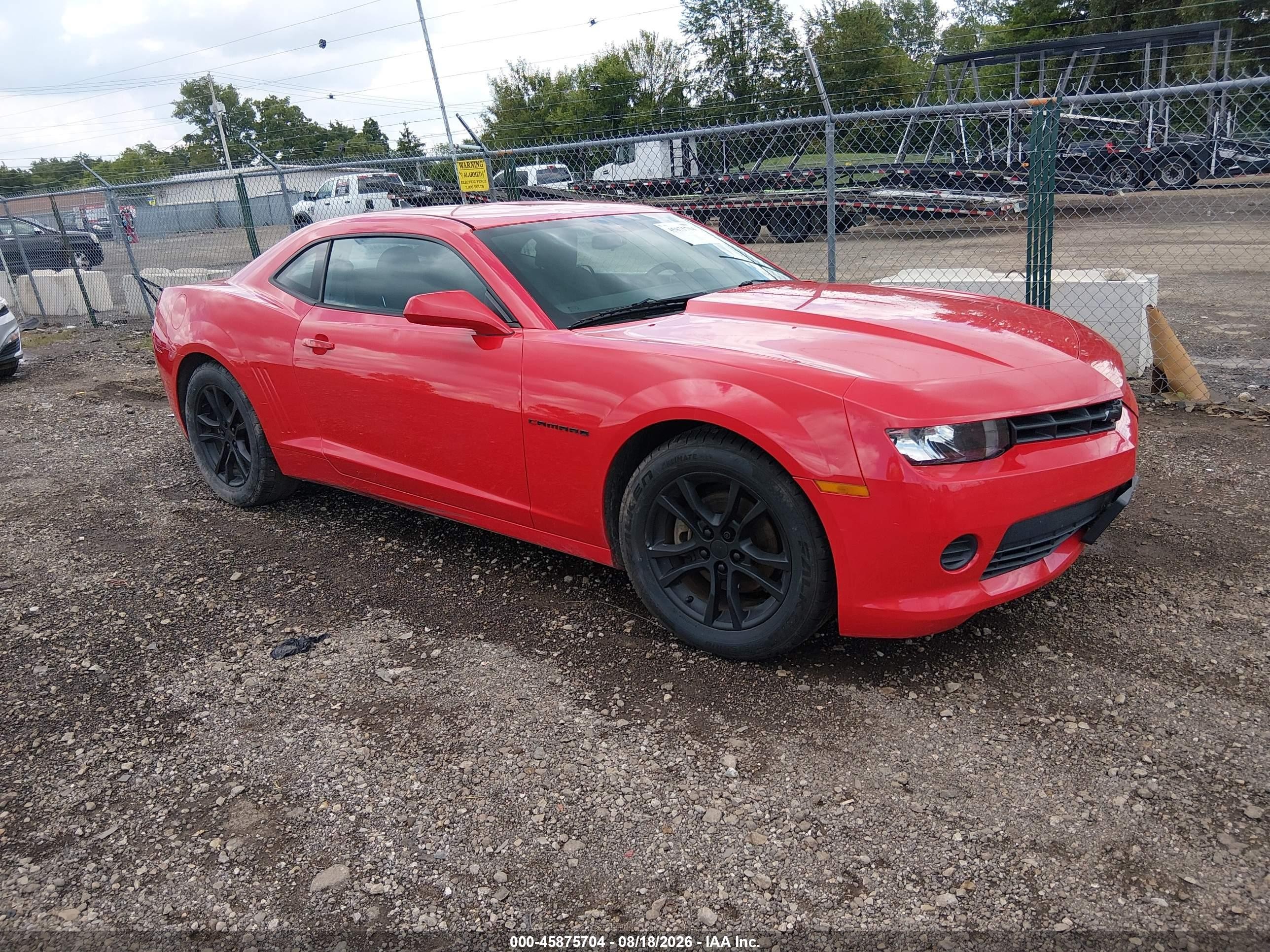 2015 Chevrolet Camaro 2ls Red vin: 2G1FB1E34F9139889