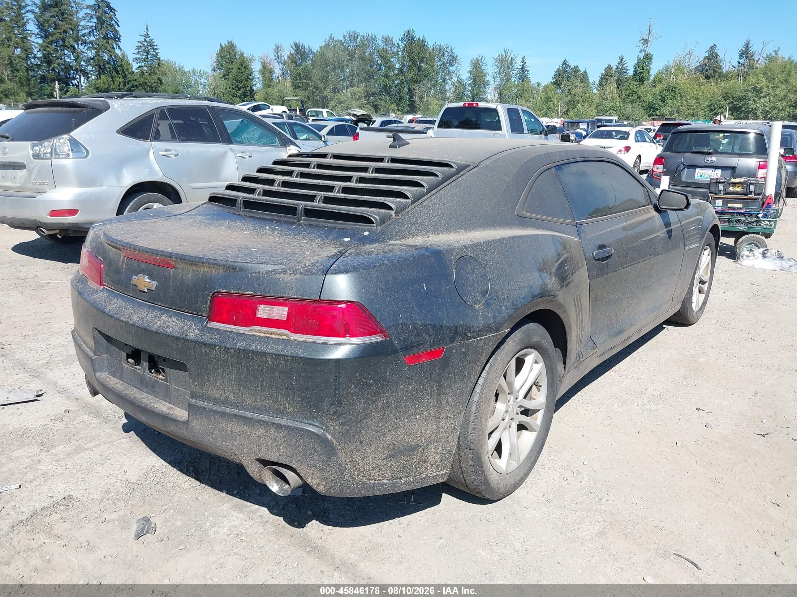 2015 Chevrolet Camaro 2ls Gray vin: 2G1FB1E34F9311578