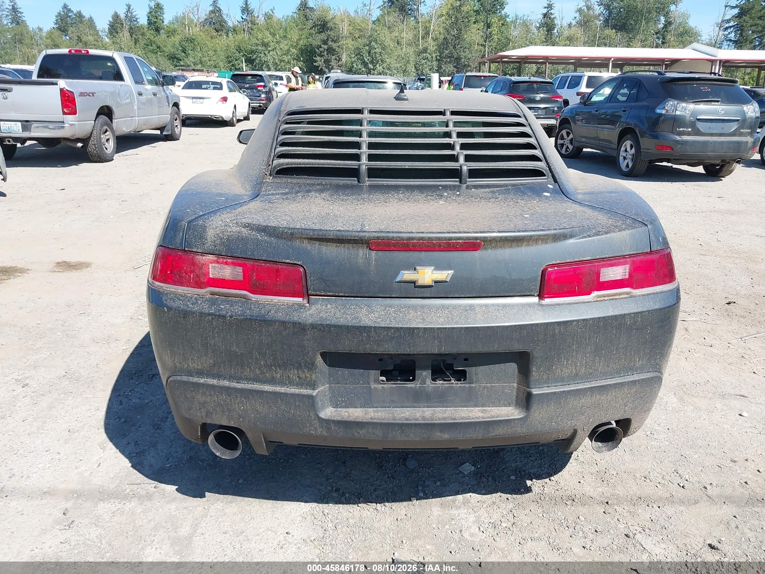 2015 Chevrolet Camaro 2ls Gray vin: 2G1FB1E34F9311578
