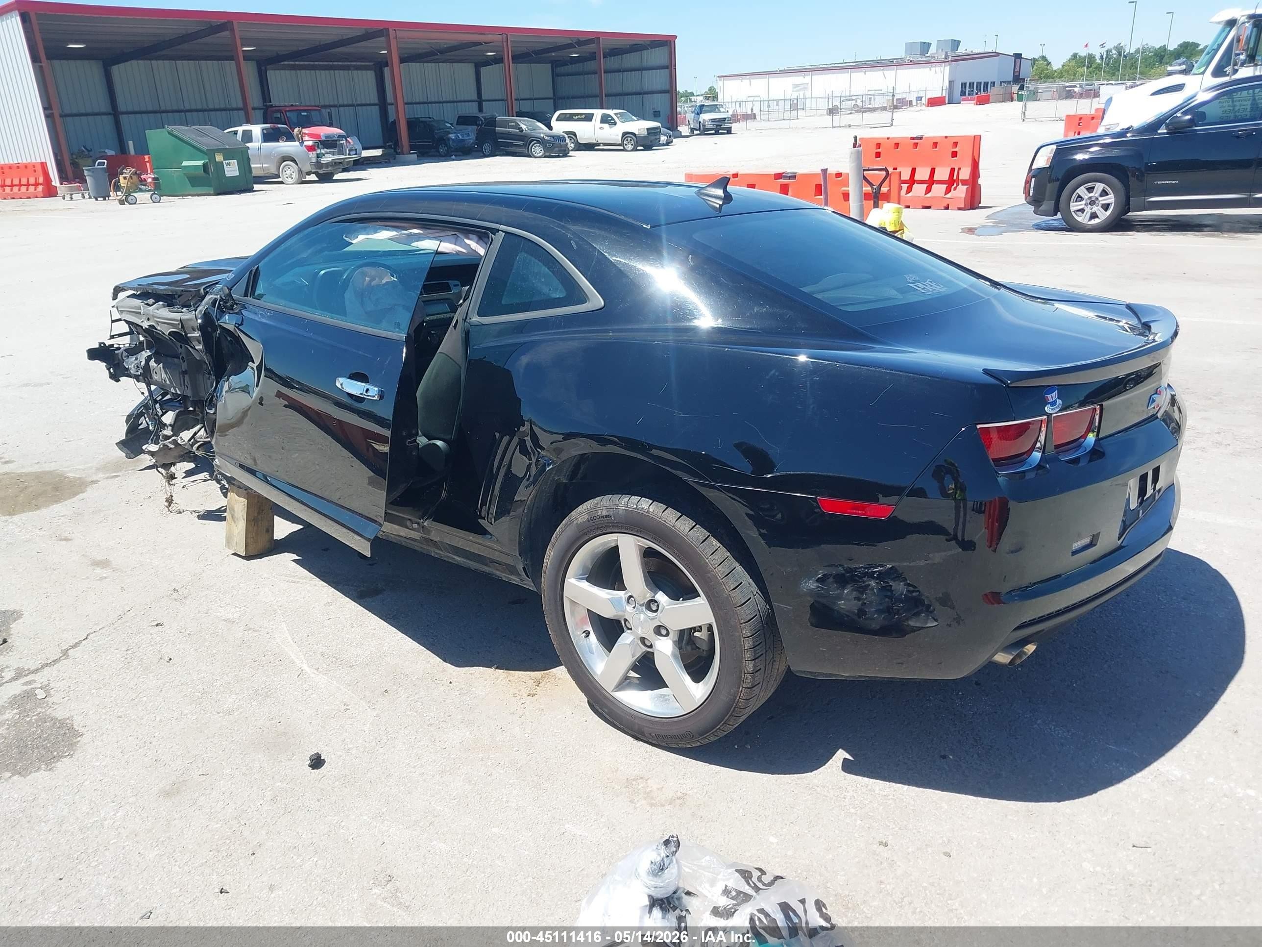 2012 Chevrolet Camaro 1lt Black vin: 2G1FB1E35C9102149