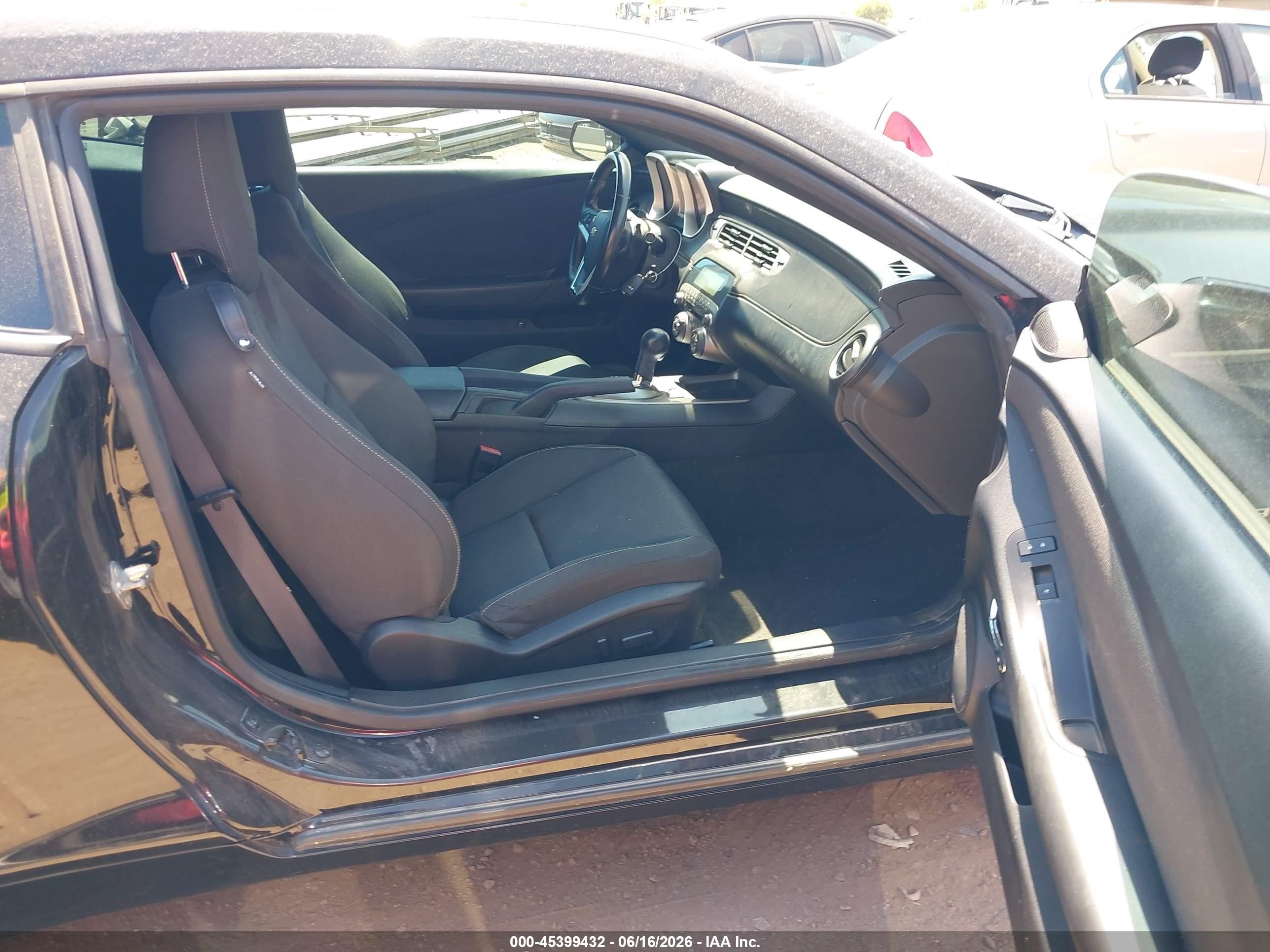 2012 Chevrolet Camaro 1lt Black vin: 2G1FB1E35C9170984