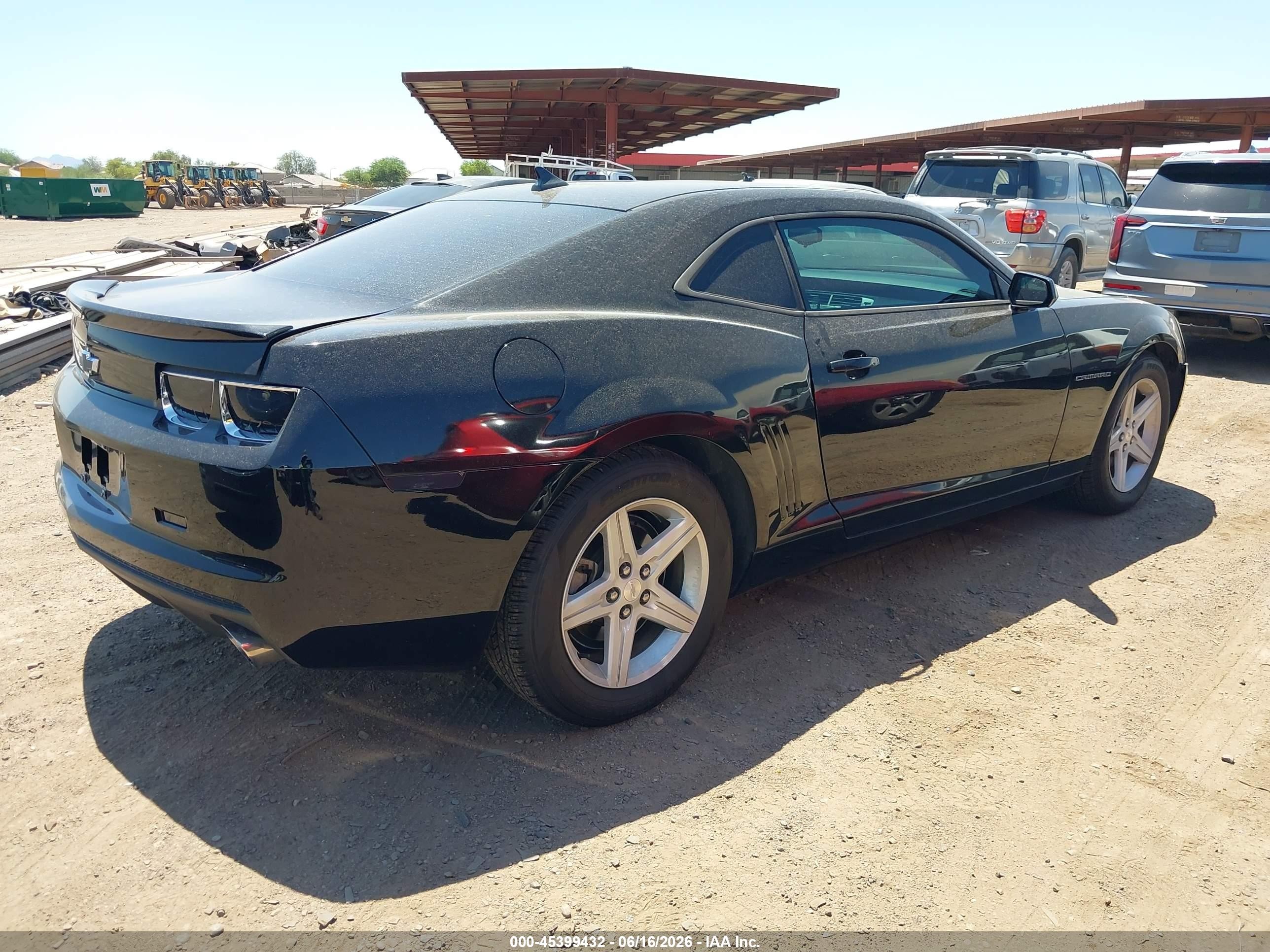 2012 Chevrolet Camaro 1lt Black vin: 2G1FB1E35C9170984