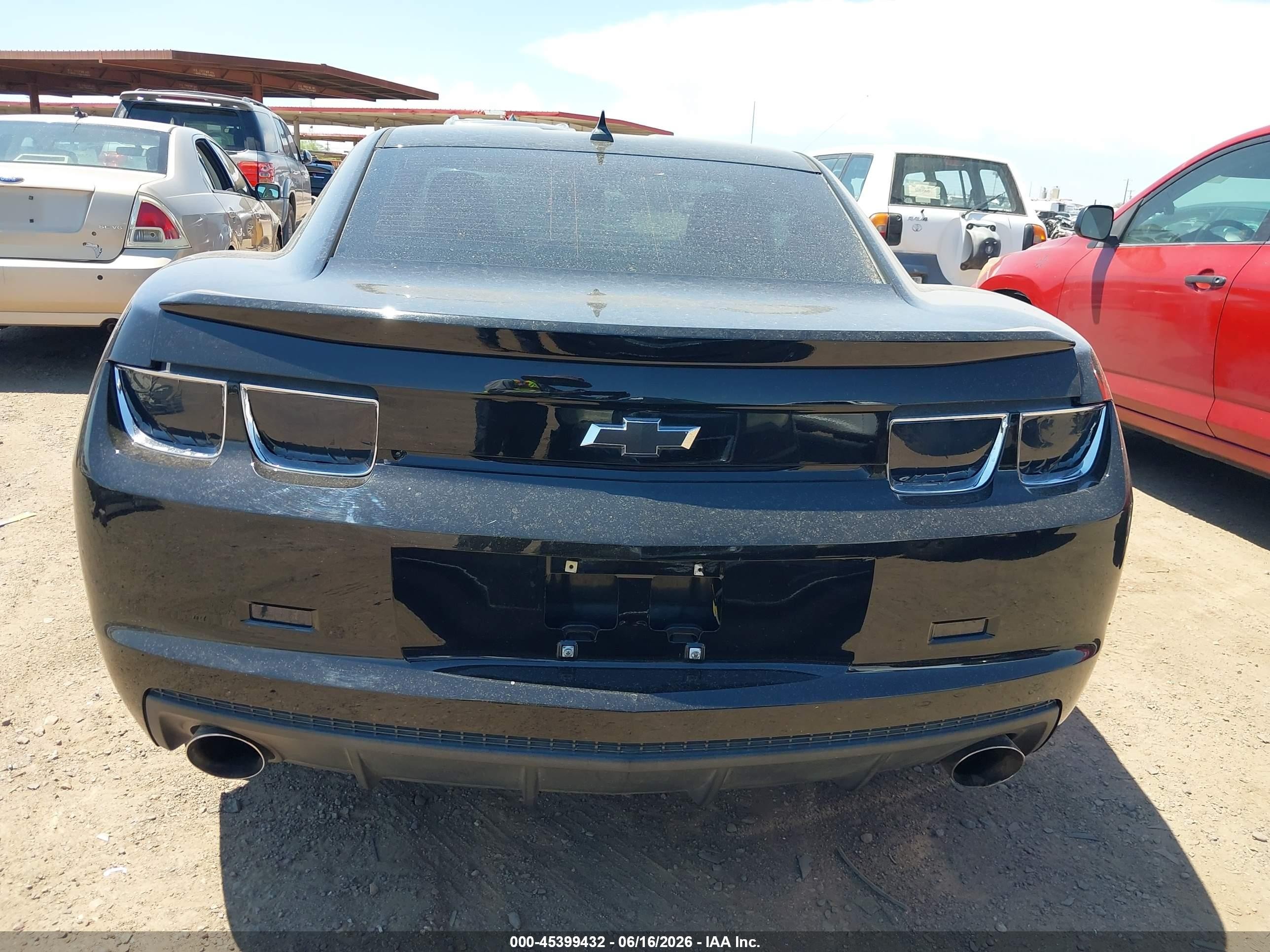 2012 Chevrolet Camaro 1lt Black vin: 2G1FB1E35C9170984