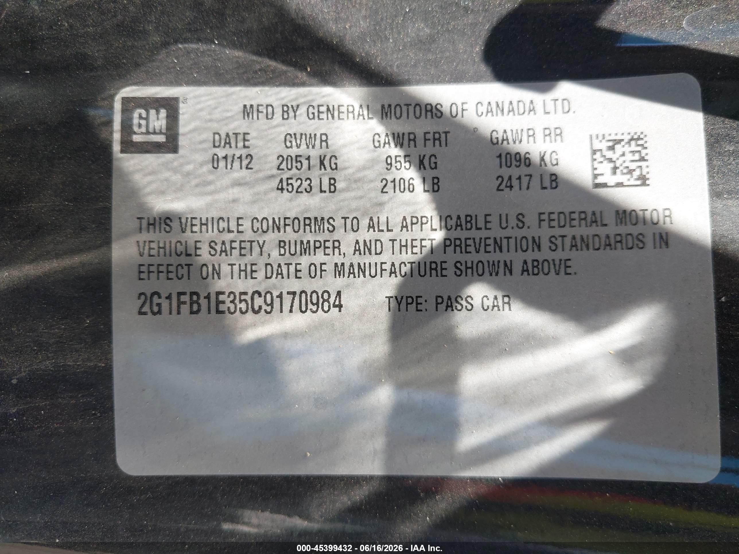 2012 Chevrolet Camaro 1lt Black vin: 2G1FB1E35C9170984