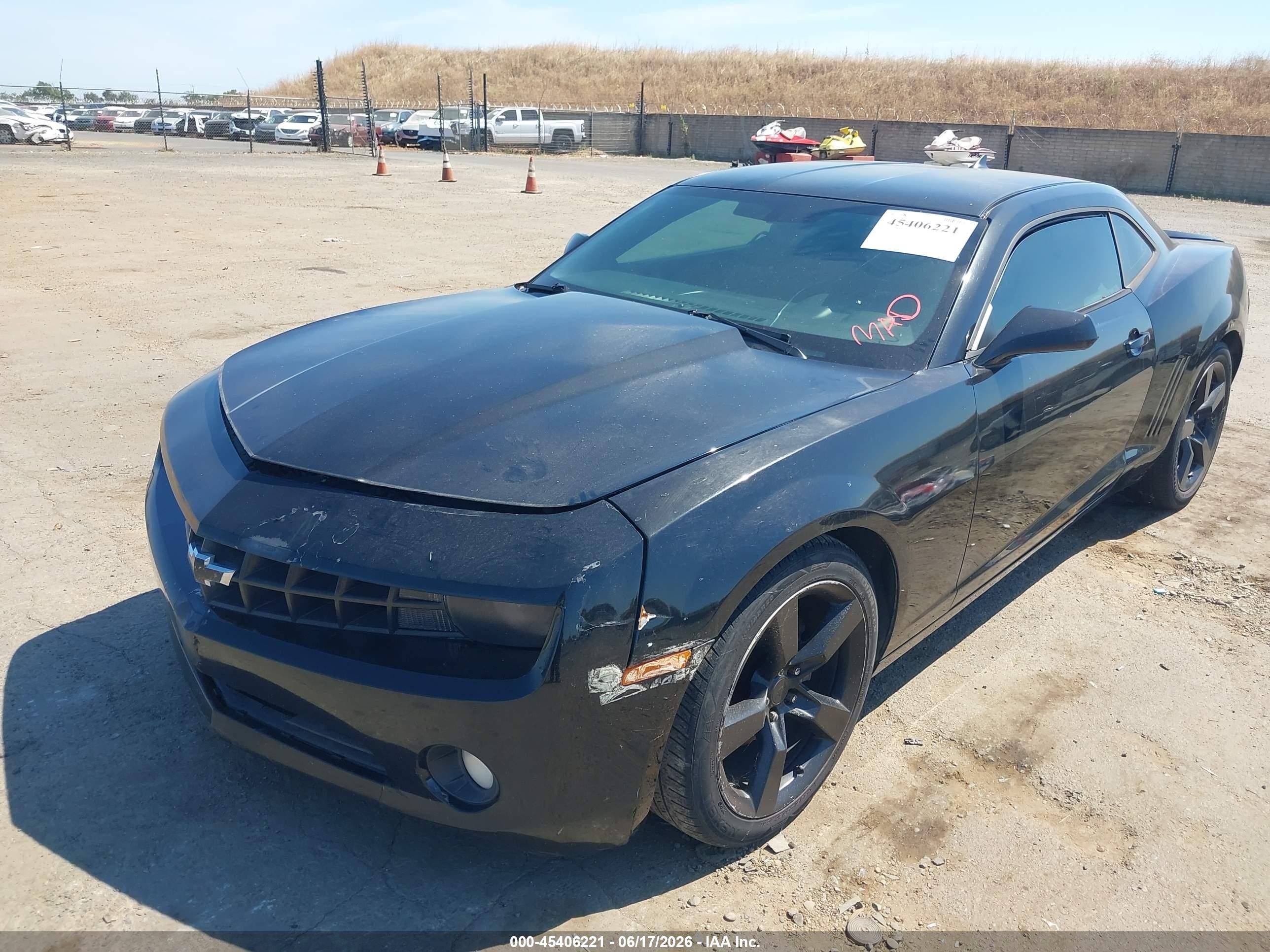 2012 Chevrolet Camaro 1lt Black vin: 2G1FB1E35C9172931