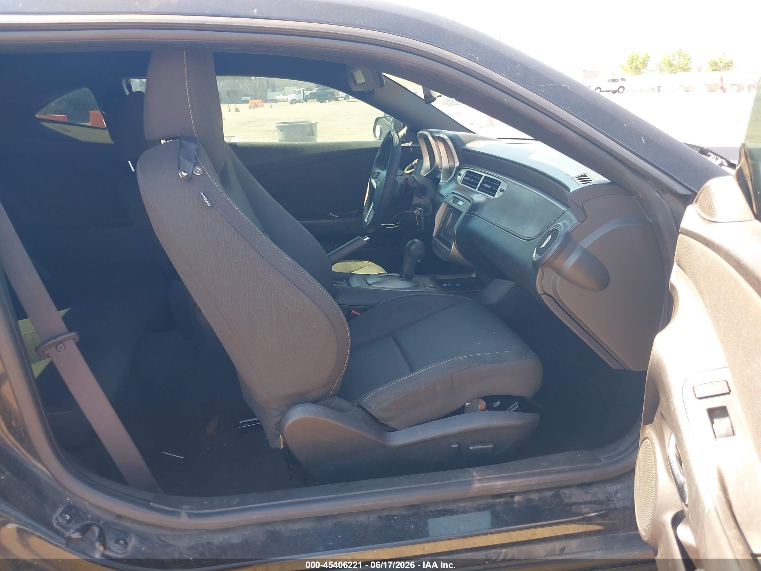 2012 Chevrolet Camaro 1lt Black vin: 2G1FB1E35C9172931