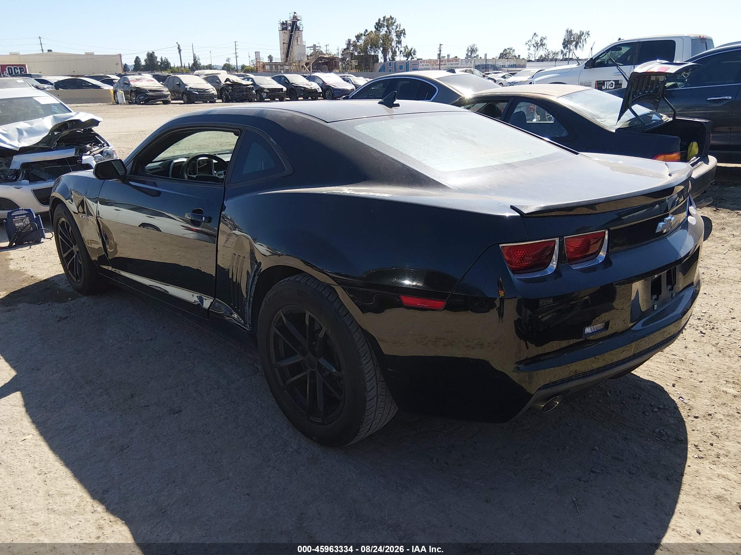 2012 Chevrolet Camaro 1lt Black vin: 2G1FB1E35C9183220