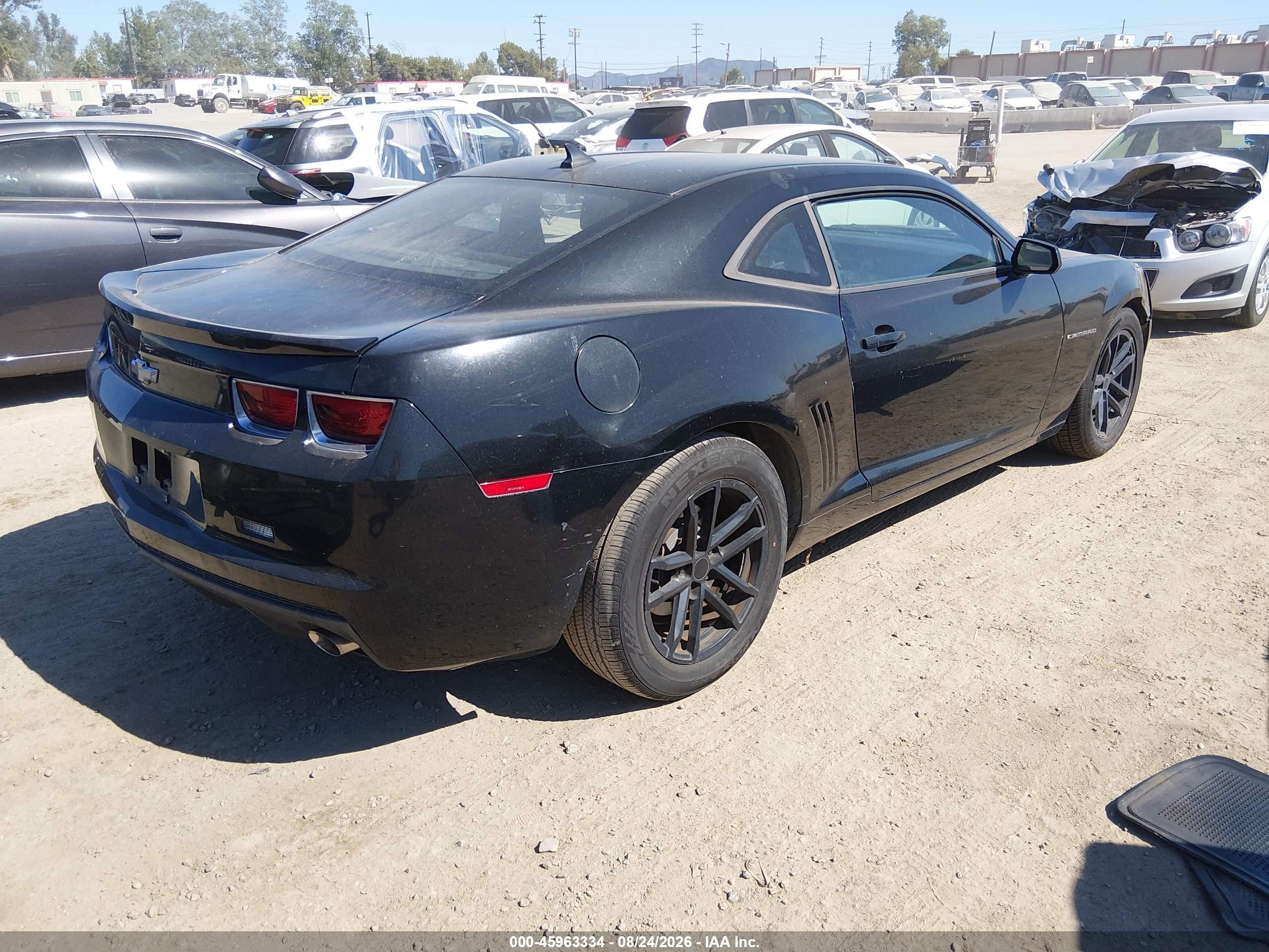 2012 Chevrolet Camaro 1lt Black vin: 2G1FB1E35C9183220