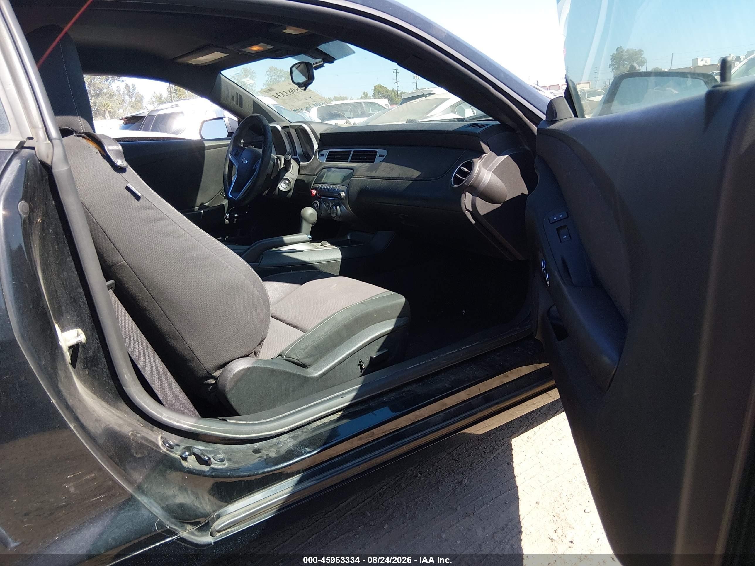 2012 Chevrolet Camaro 1lt Black vin: 2G1FB1E35C9183220