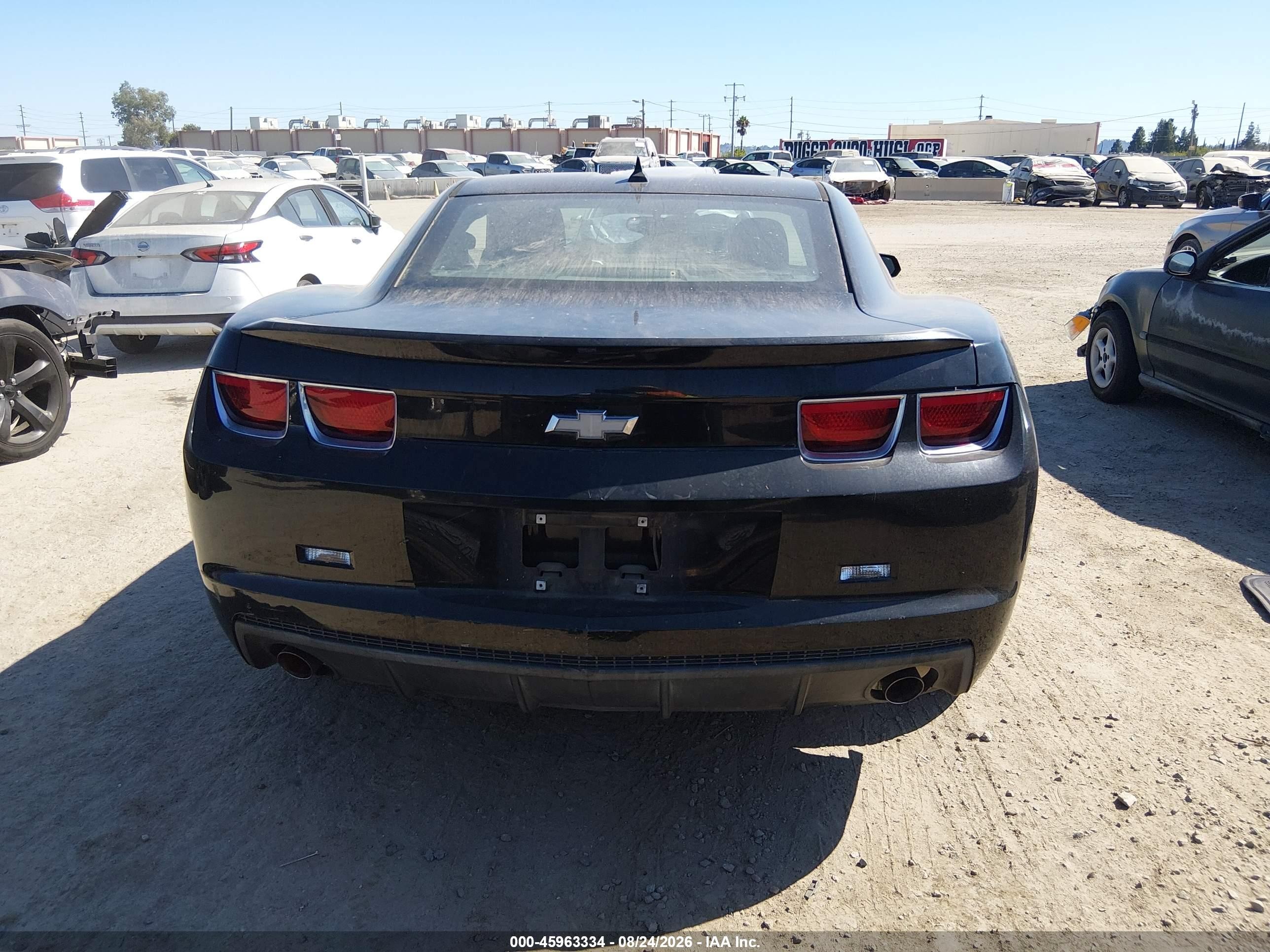 2012 Chevrolet Camaro 1lt Black vin: 2G1FB1E35C9183220