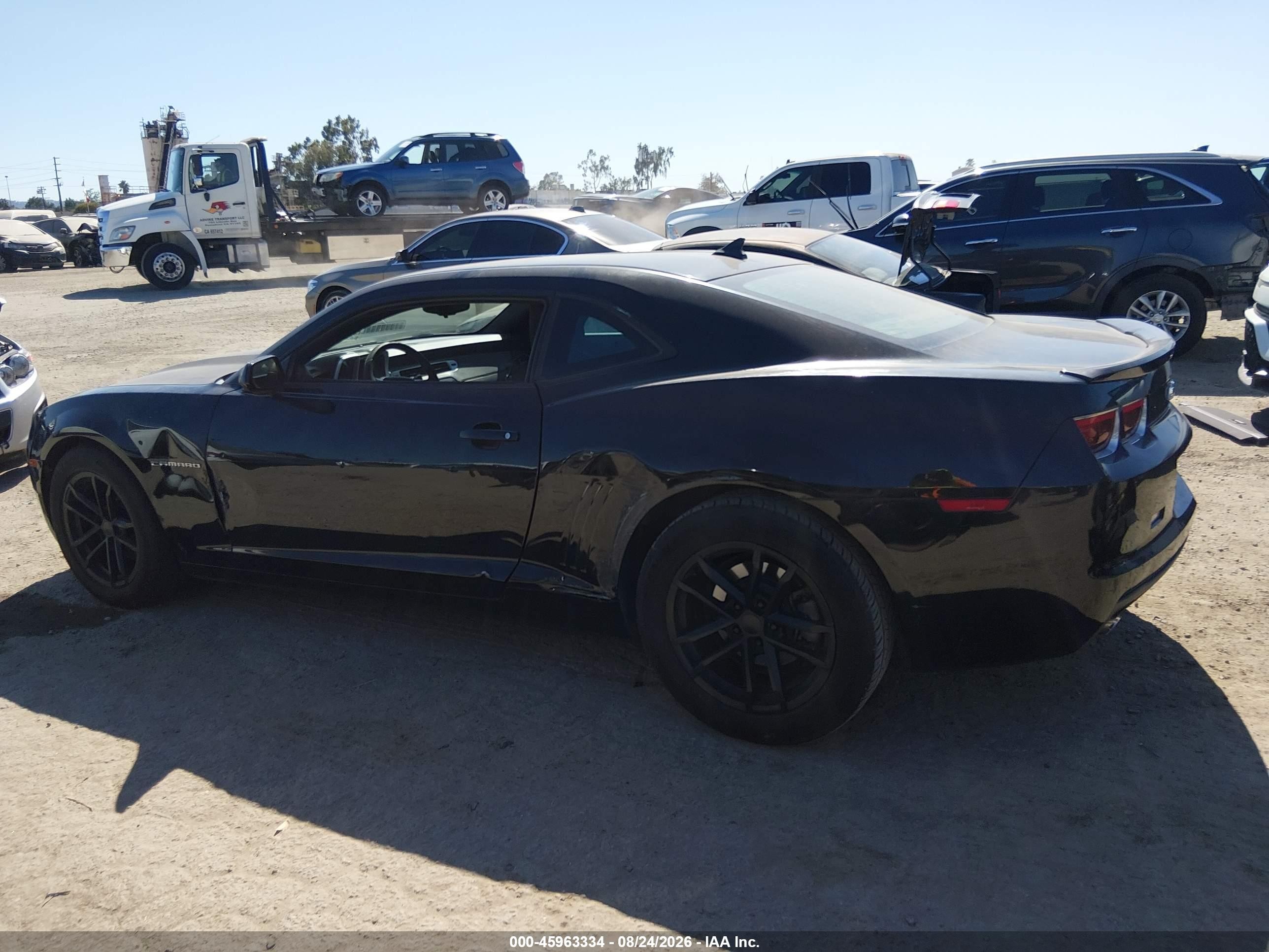 2012 Chevrolet Camaro 1lt Black vin: 2G1FB1E35C9183220